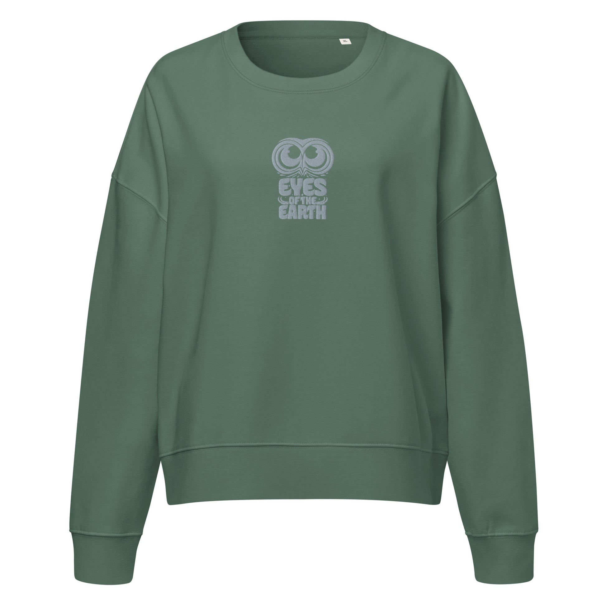 Owl Women’s Crew Neck Sweatshirt: 'Eyes of the Earth' in Fall | Sustainable Fashion USA Dudeily