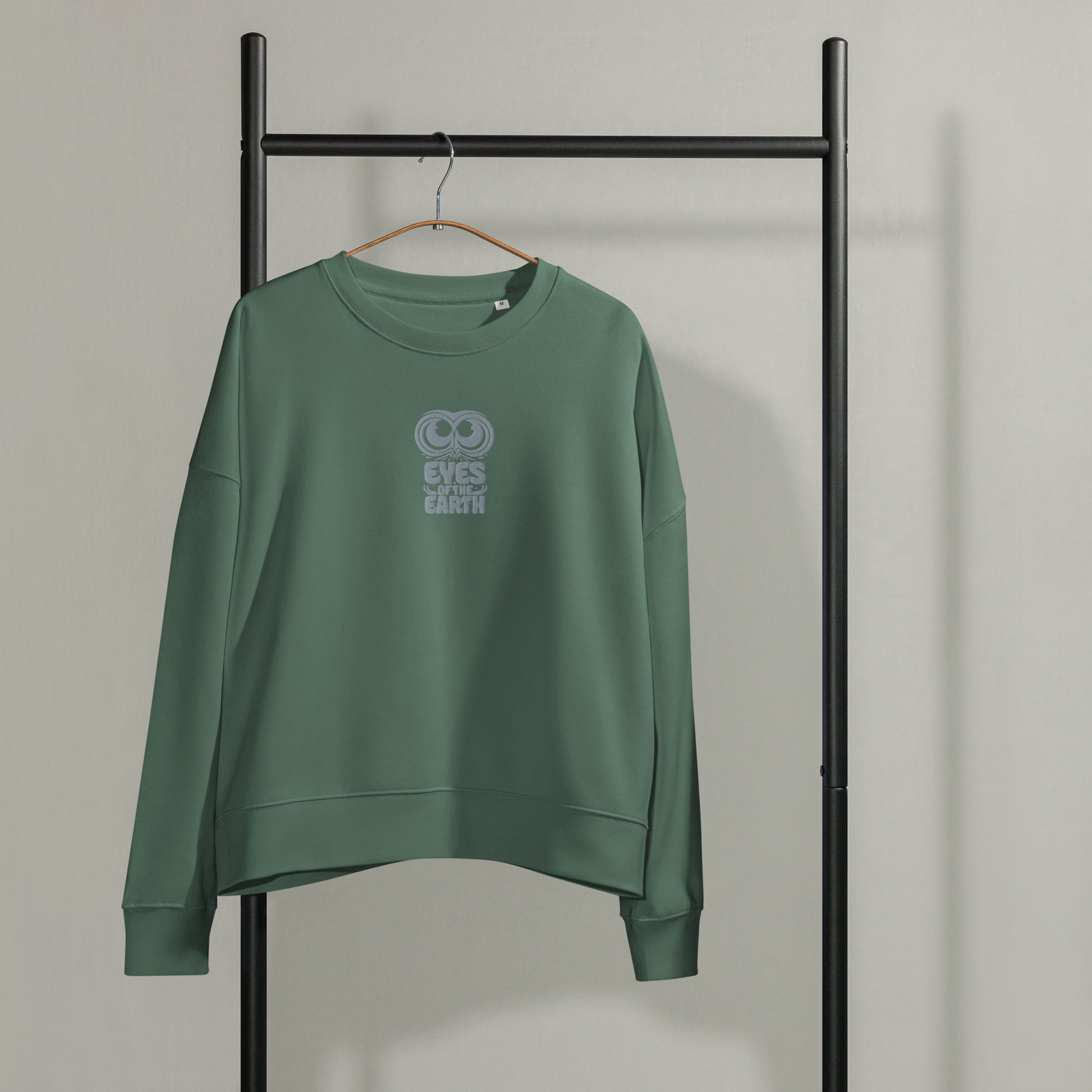 Owl Women’s Crew Neck Sweatshirt: 'Eyes of the Earth' in Fall | Sustainable Fashion USA Dudeily
