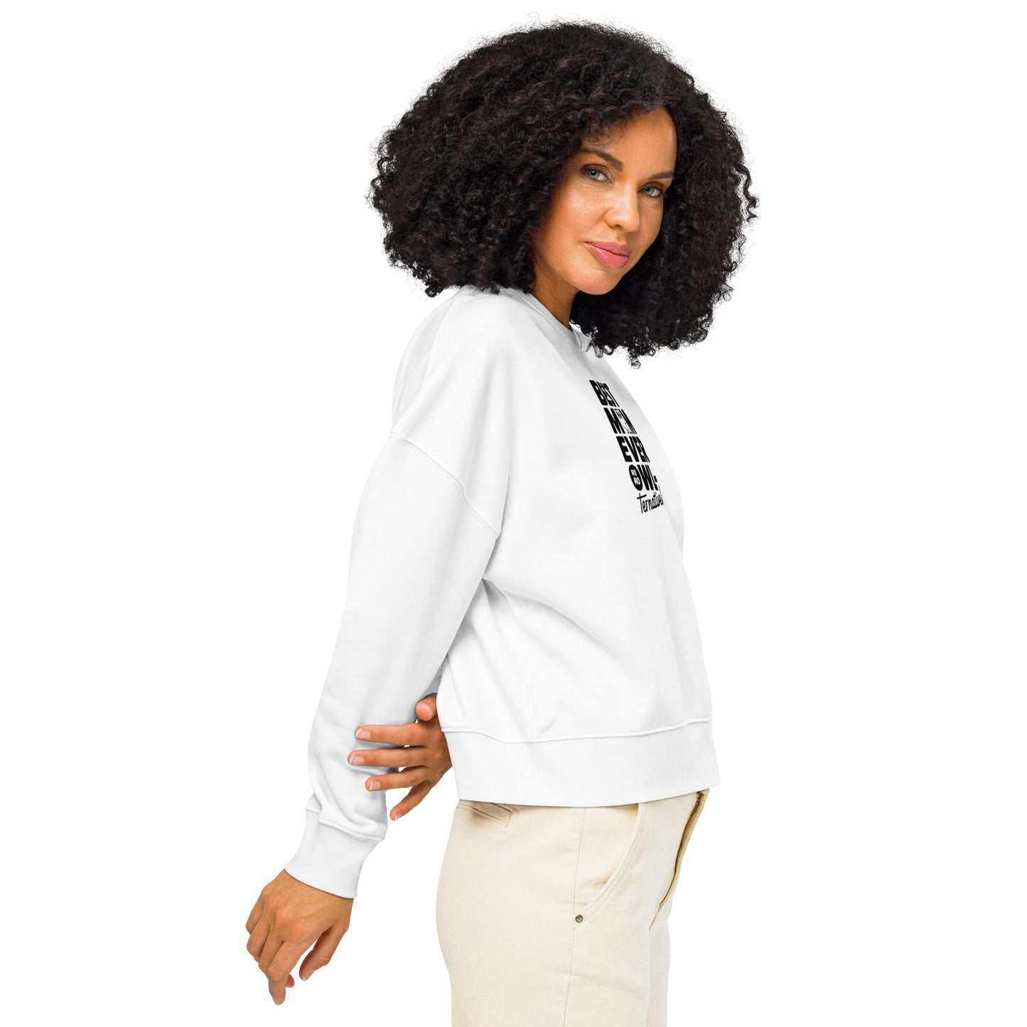 Women’s Organic Crew Neck Sweatshirt – Sustainable Owl-Inspired Pullover for Eco-Conscious Comfort Dudeily