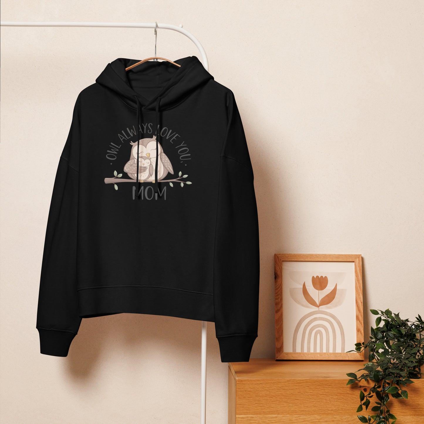 Women’s Organic Mid-Weight Hoodie – Owl Themed Sustainable & Cozy Eco-Friendly Pullover Dudeily