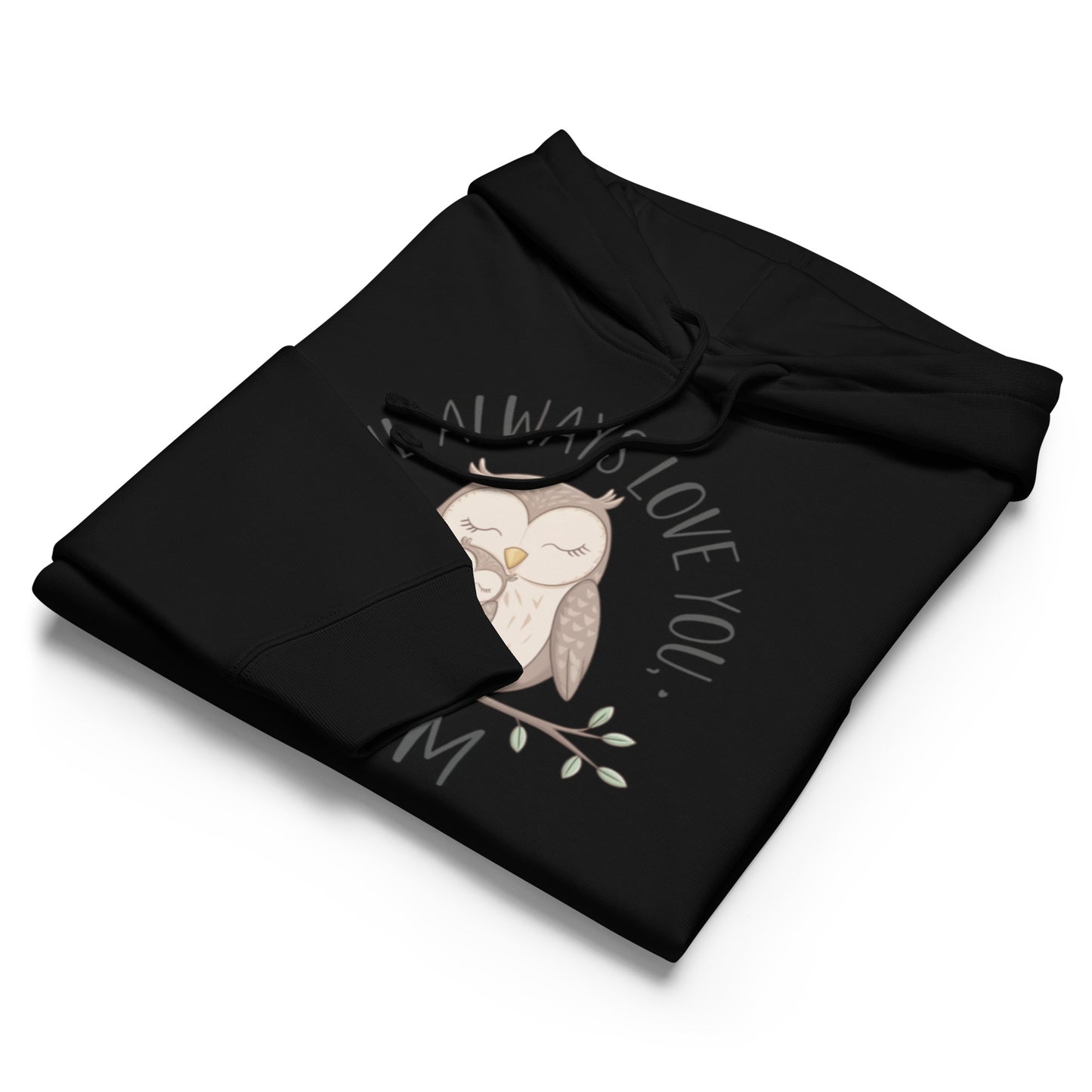 Women’s Organic Mid-Weight Hoodie – Owl Themed Sustainable & Cozy Eco-Friendly Pullover Dudeily