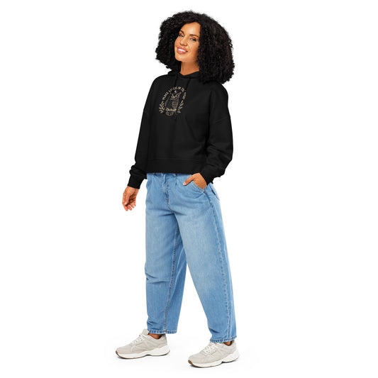 Women’s Organic Mid-Weight Hoodie: 'Peace in the Night' in Fall | Sustainable Owl Fashion USA Black Dudeily