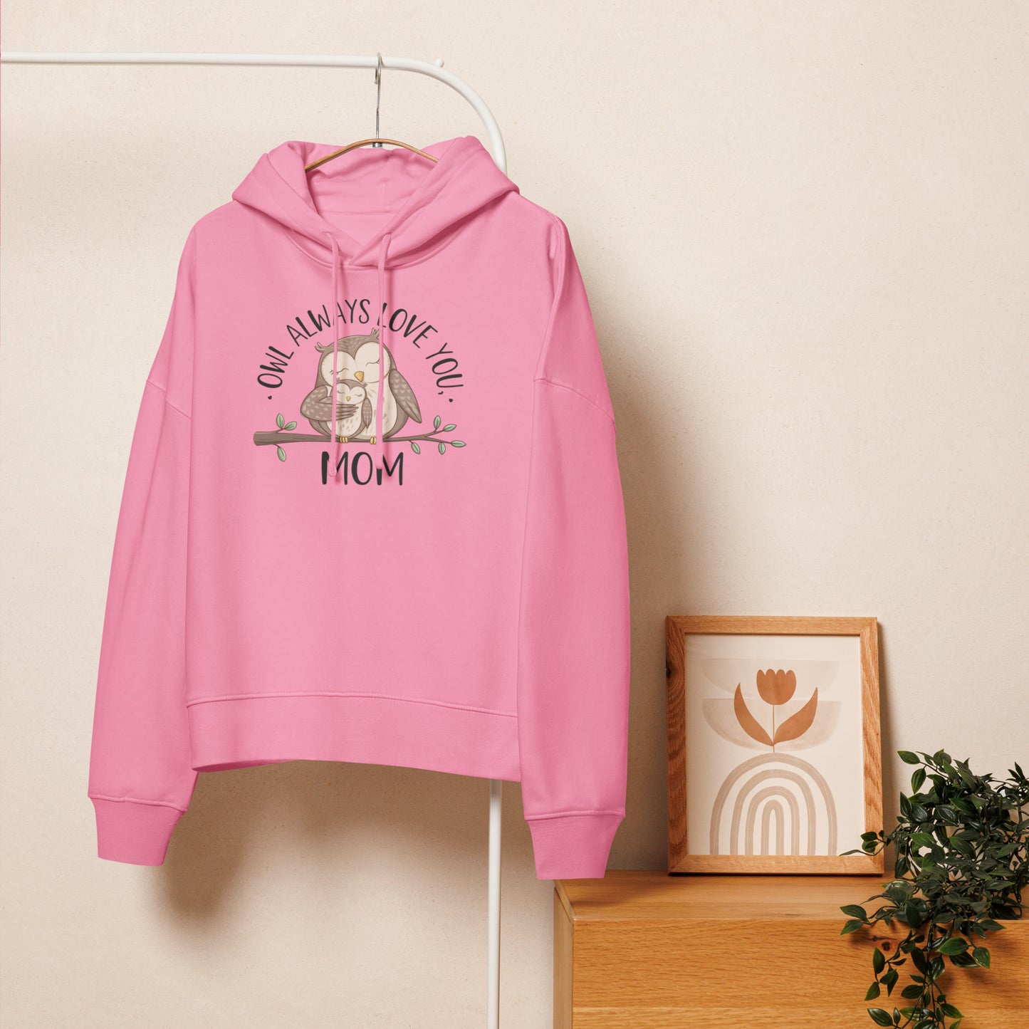 Women’s Organic Mid-Weight Hoodie – Owl Themed Sustainable & Cozy Eco-Friendly Pullover Dudeily