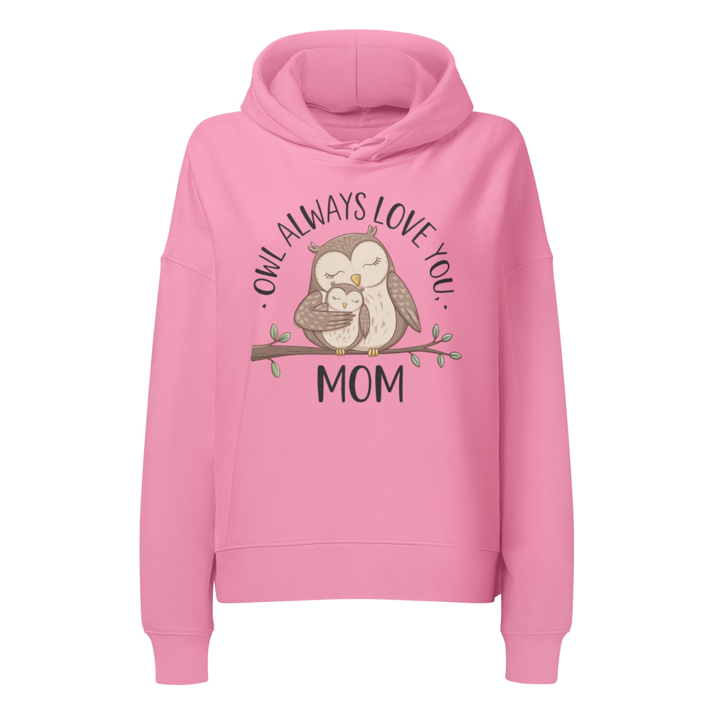 Women’s Organic Mid-Weight Hoodie – Owl Themed Sustainable & Cozy Eco-Friendly Pullover Dudeily