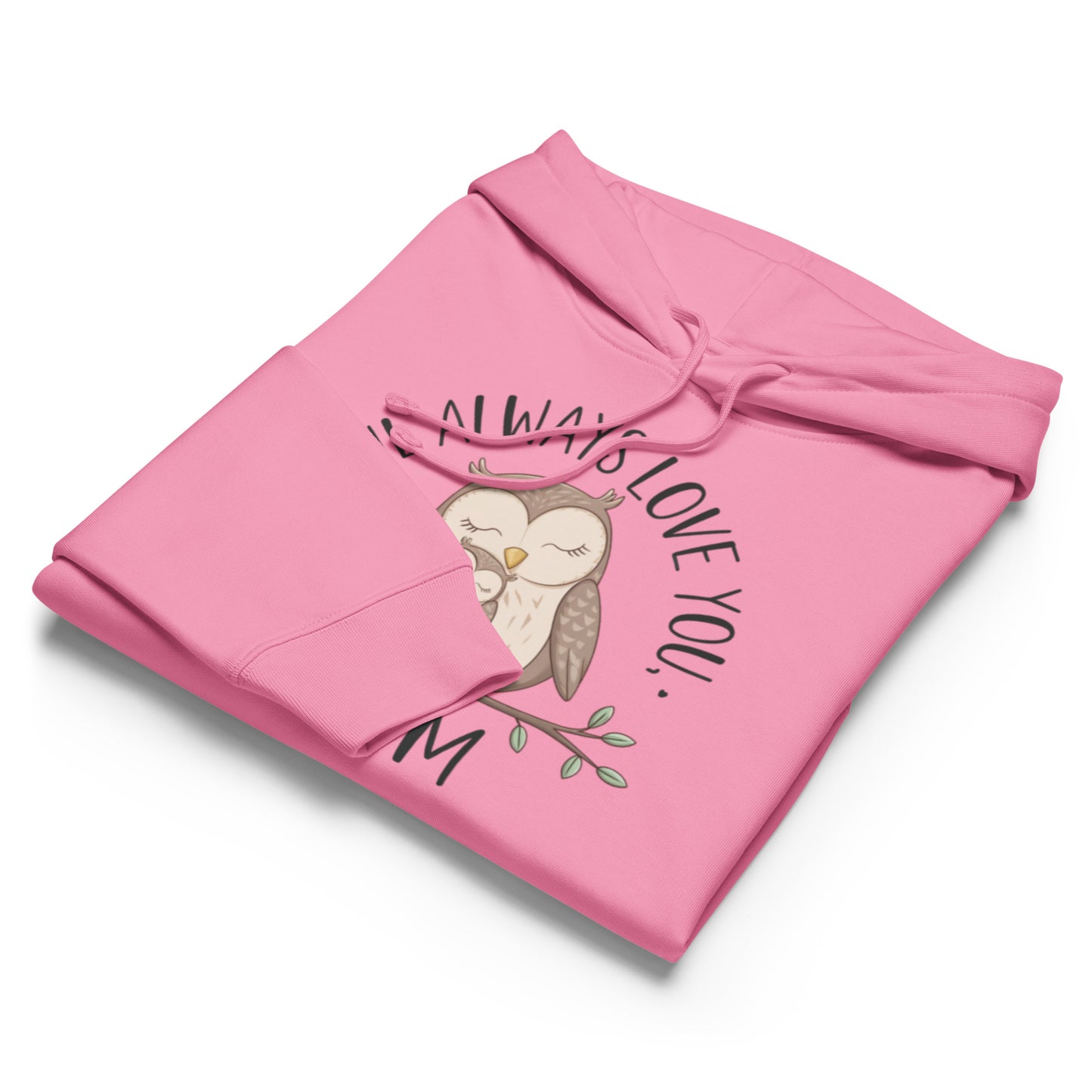 Women’s Organic Mid-Weight Hoodie – Owl Themed Sustainable & Cozy Eco-Friendly Pullover Dudeily