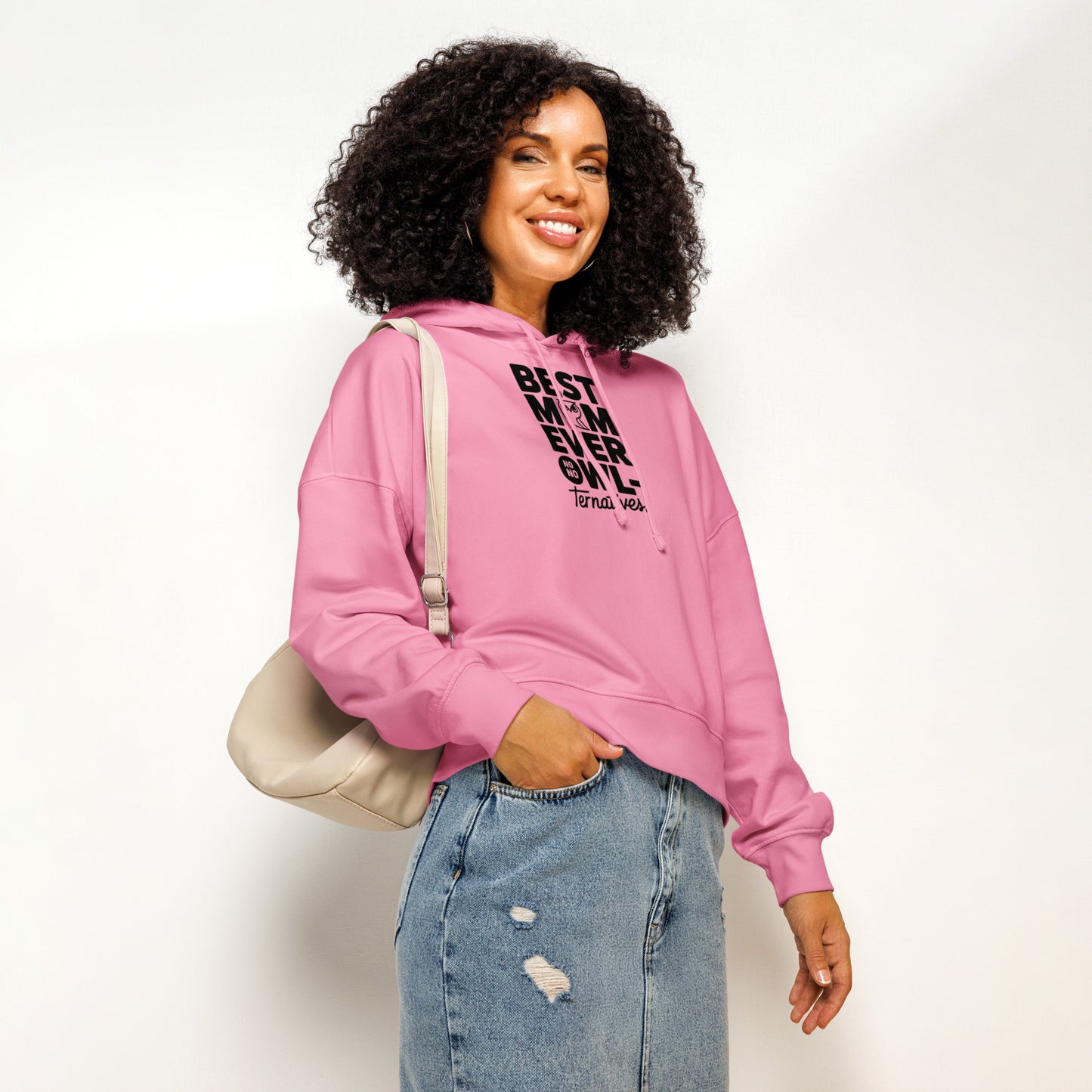Women’s Organic Mid-Weight Hoodie – Owl-Themed Eco-Friendly & Sustainable Dudeily