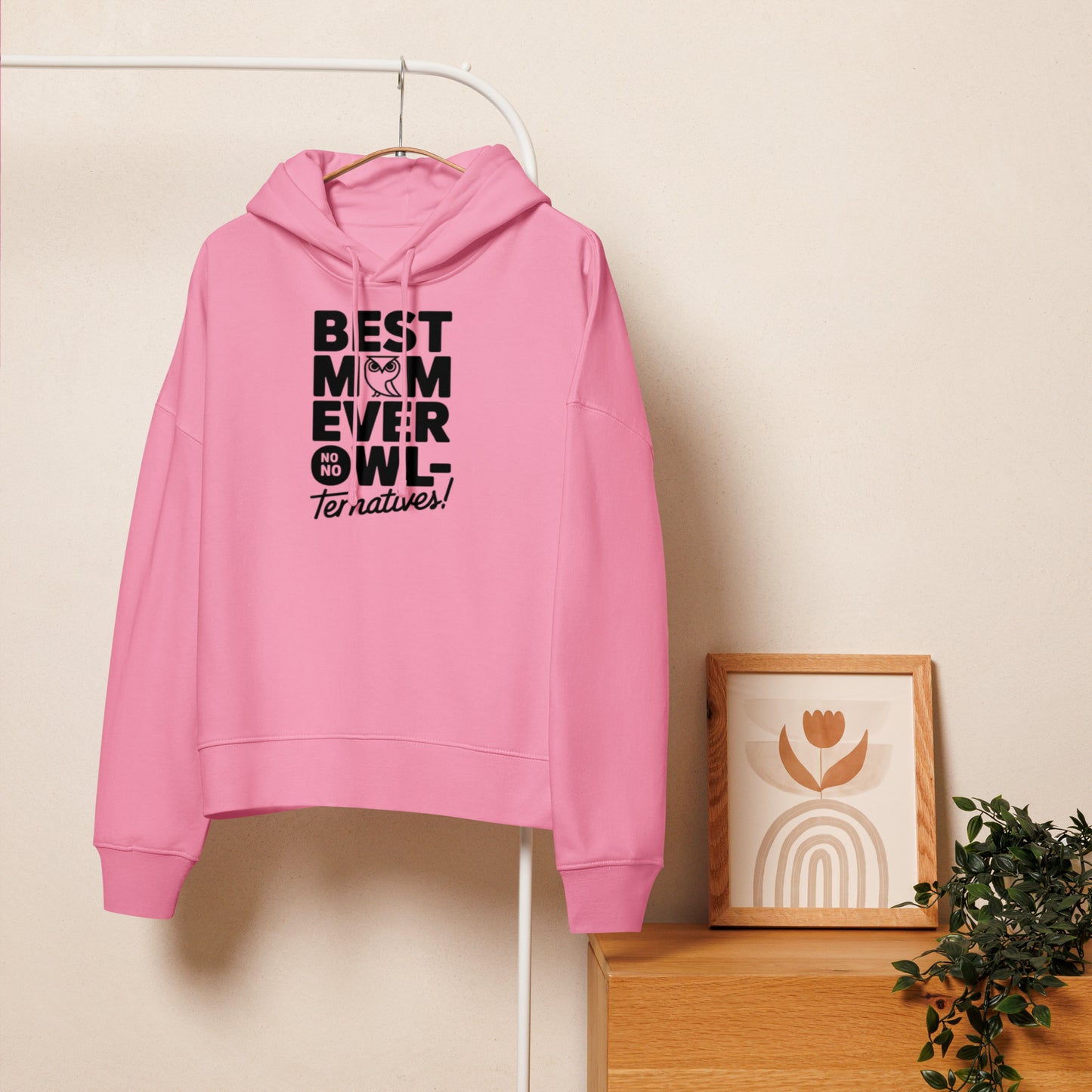 Women’s Organic Mid-Weight Hoodie – Owl-Themed Eco-Friendly & Sustainable Dudeily