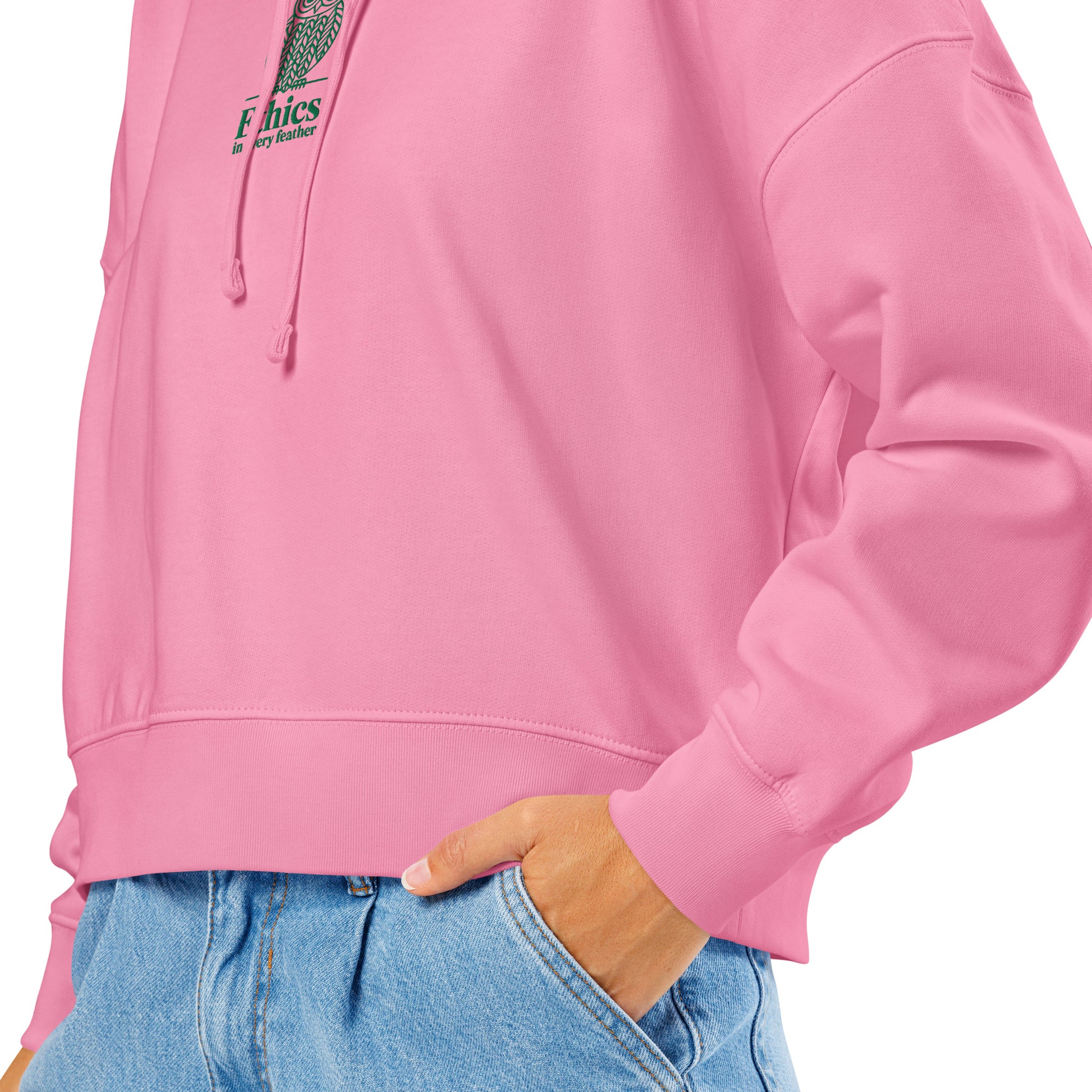 Owl Themed Women’s Organic Mid-Weight Hoodie – "Ethics in Every Feather" | Sustainable Fashion Dudeily