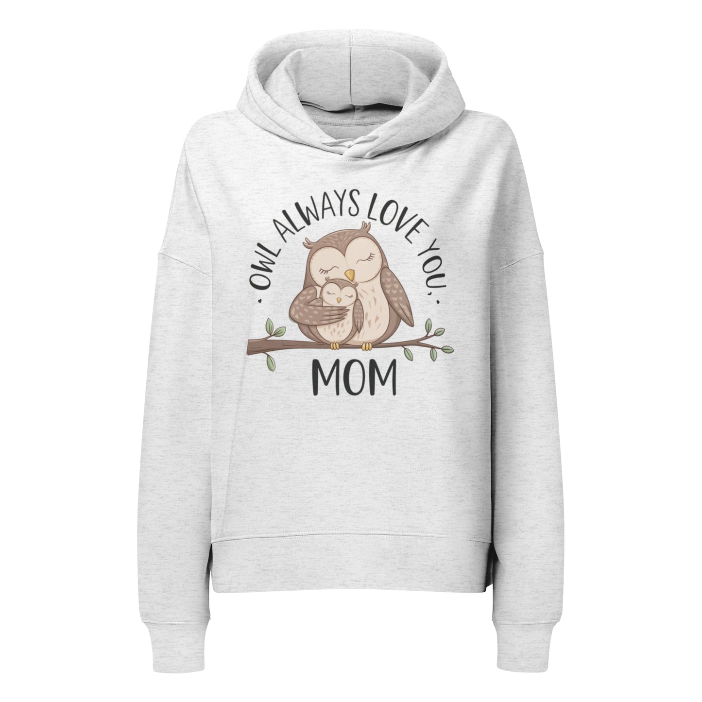 Women’s Organic Mid-Weight Hoodie – Owl Themed Sustainable & Cozy Eco-Friendly Pullover Dudeily