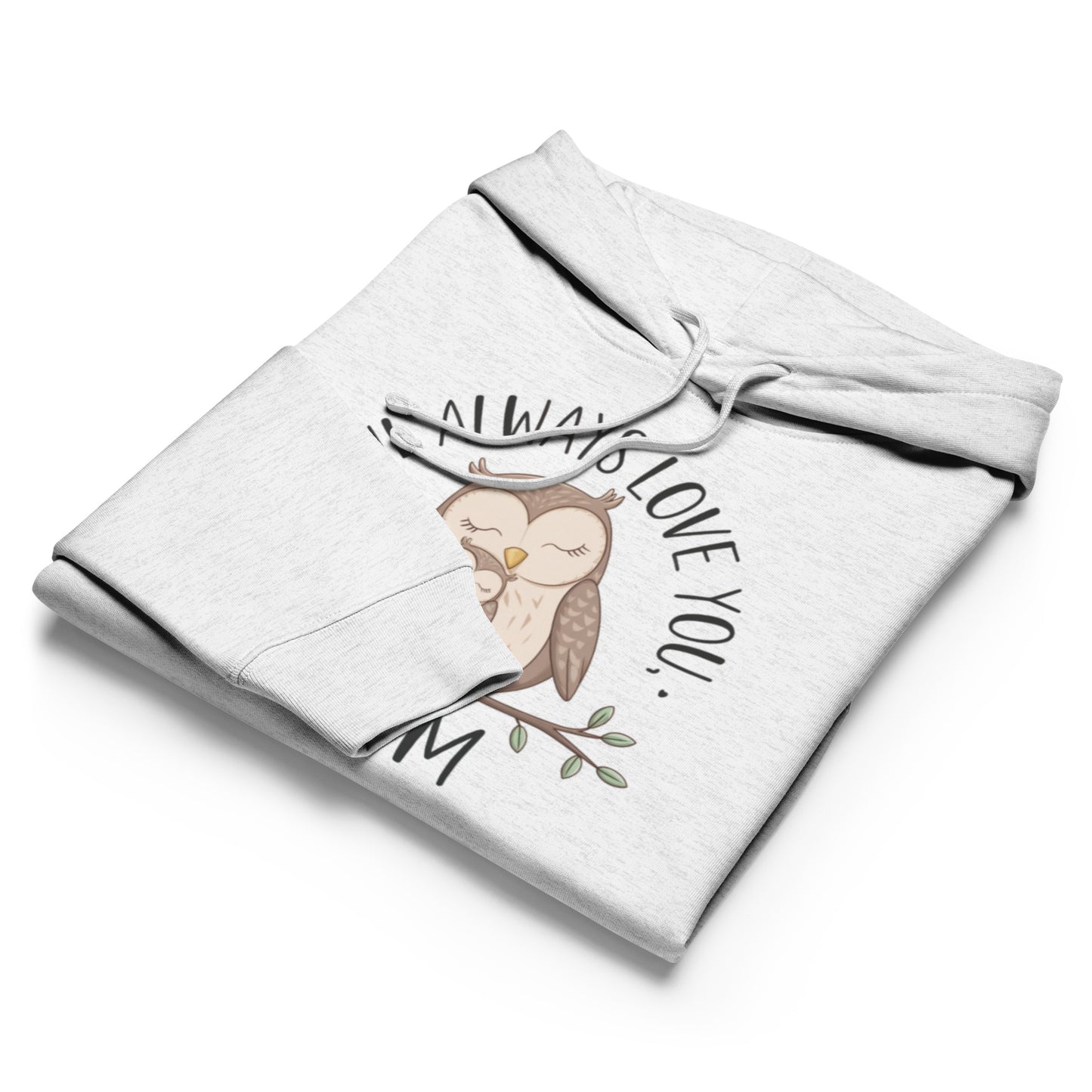 Women’s Organic Mid-Weight Hoodie – Owl Themed Sustainable & Cozy Eco-Friendly Pullover Dudeily