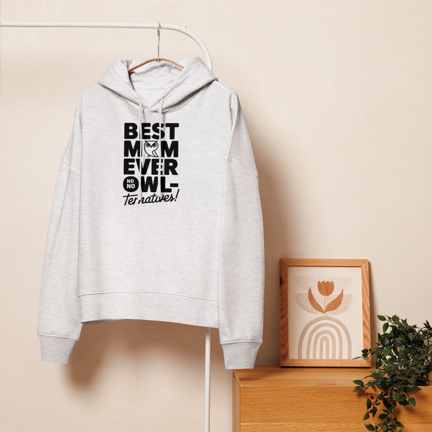 Women’s Organic Mid-Weight Hoodie – Owl-Themed Eco-Friendly & Sustainable Dudeily