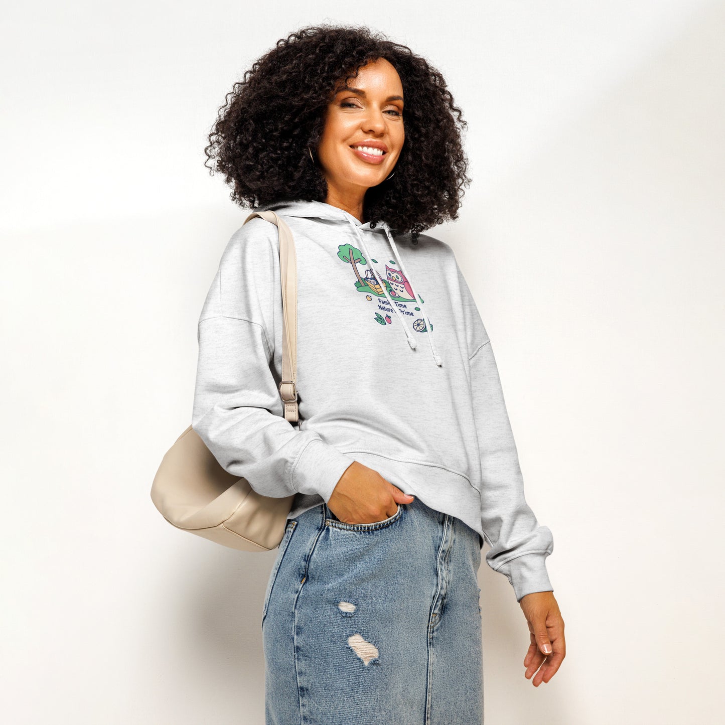 Women’s Organic Mid-Weight Hoodie – OwlBloom Sustainable Fashion for Family Day Comfort Dudeily