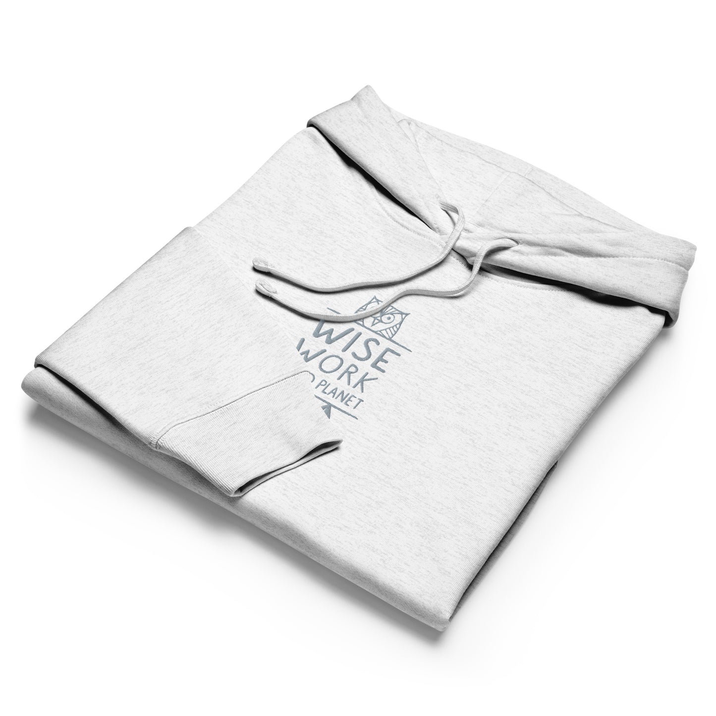Women’s Organic Mid-Weight Hoodie: Wise Work, Kind Planet | Owl Embroidered Sustainable Fashion Dudeily