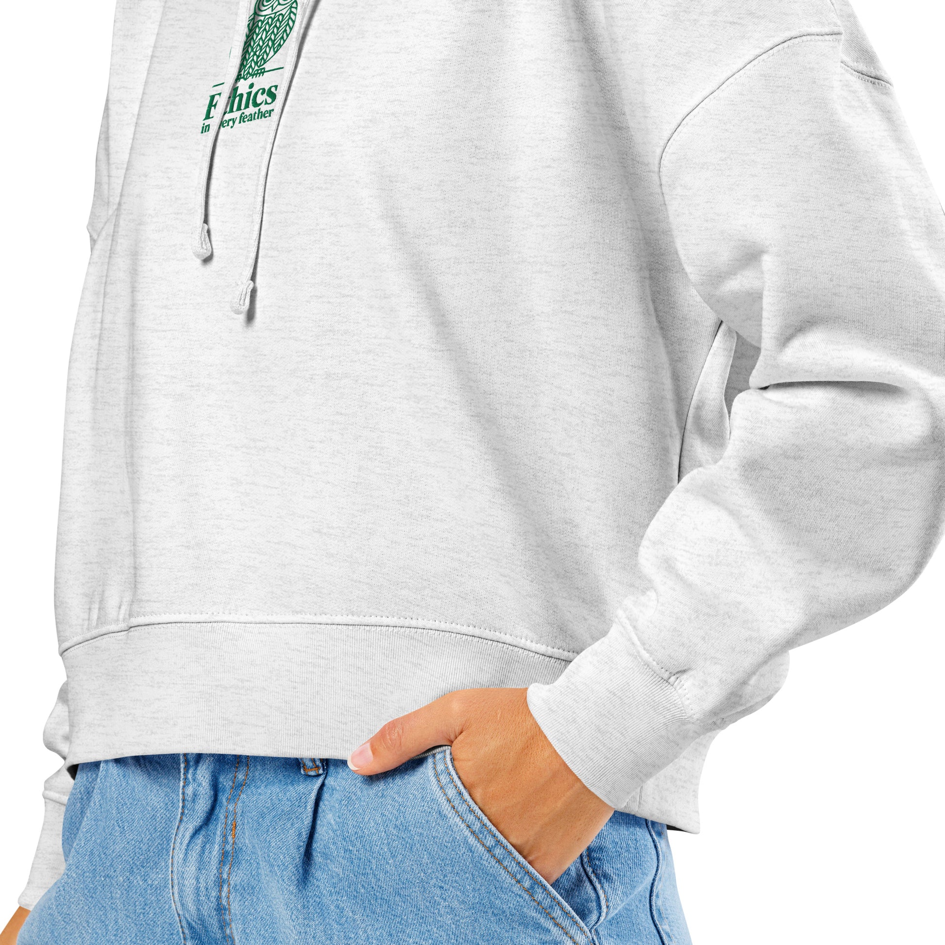 Owl Themed Women’s Organic Mid-Weight Hoodie – "Ethics in Every Feather" | Sustainable Fashion Dudeily