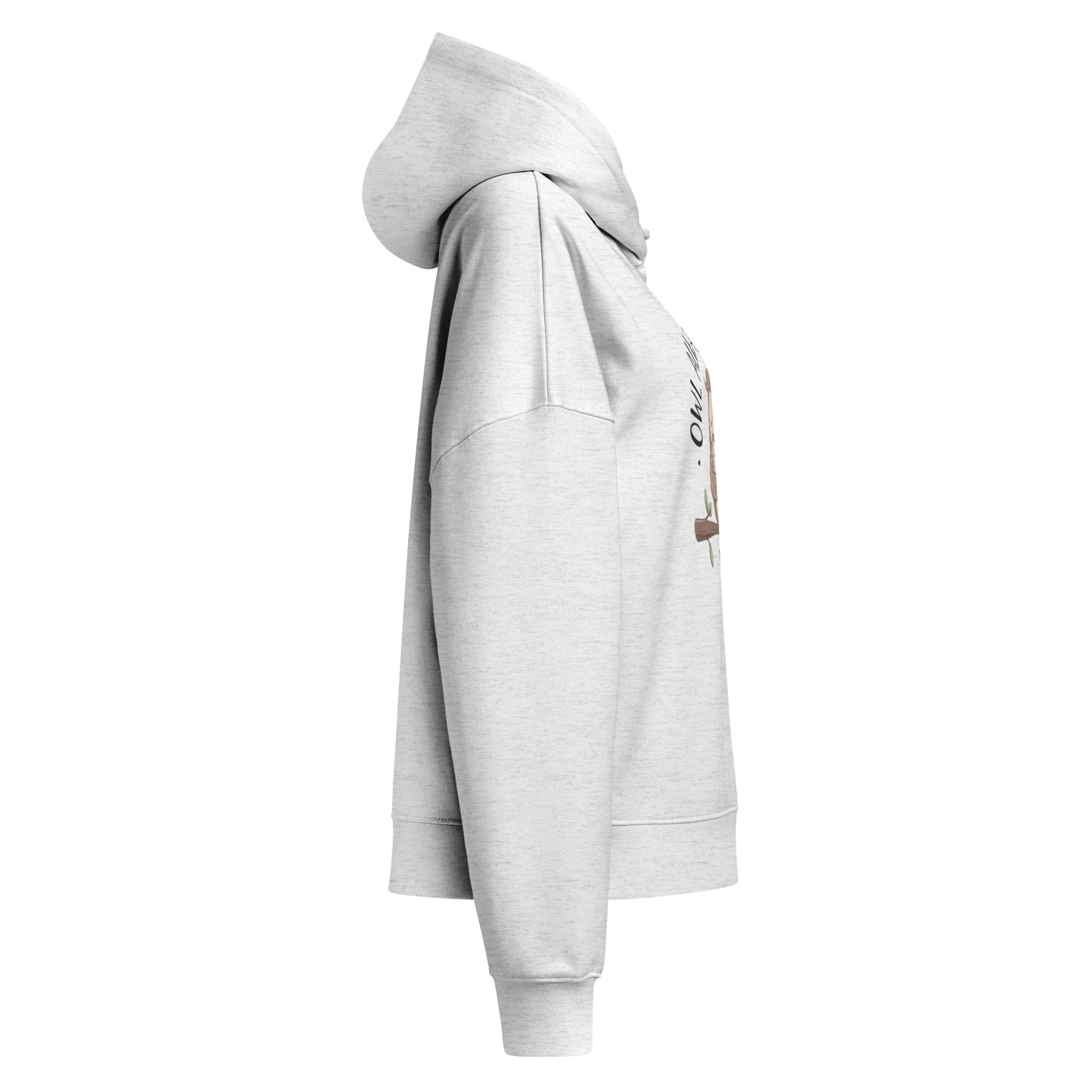 Women’s Organic Mid-Weight Hoodie – Owl Themed Sustainable & Cozy Eco-Friendly Pullover Dudeily
