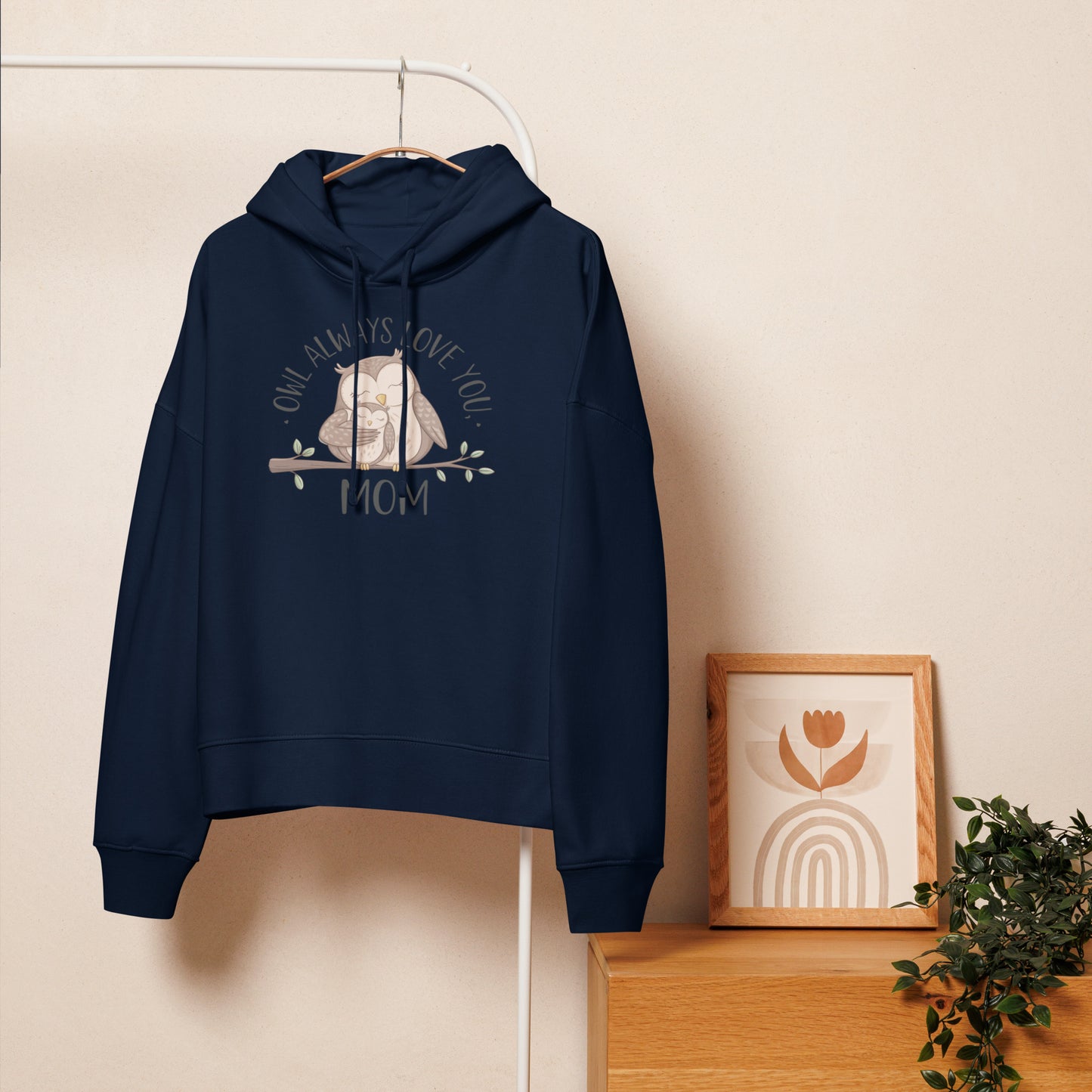 Women’s Organic Mid-Weight Hoodie – Owl Themed Sustainable & Cozy Eco-Friendly Pullover Dudeily