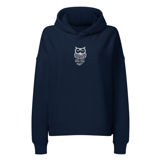 Owl Women's Organic Hoodie - Stay Cozy Hoot Loud in Fall | Sustainable Fashion USA Dudeily