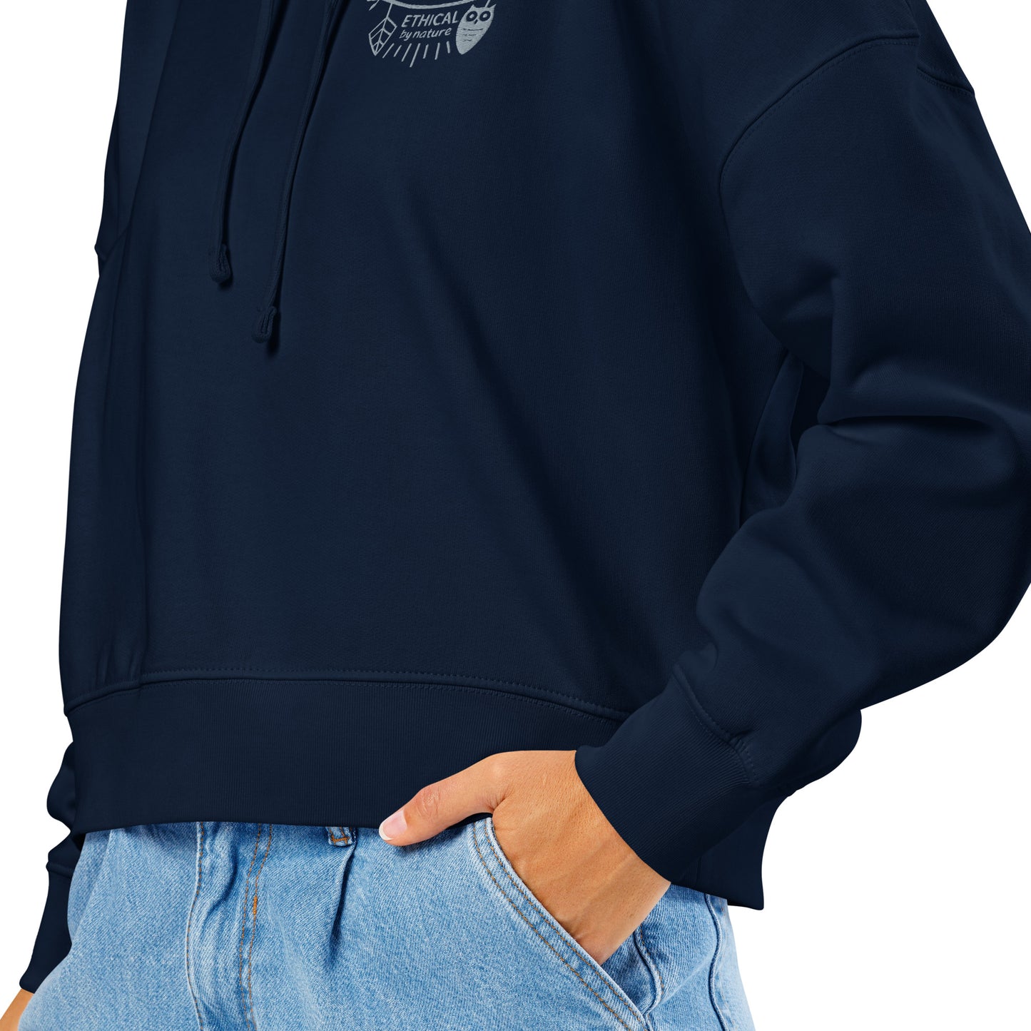Women’s Organic Mid-Weight Hoodie: Ethical by Nature | Owl Embroidered Sustainable Fashion by Dudeily Dudeily