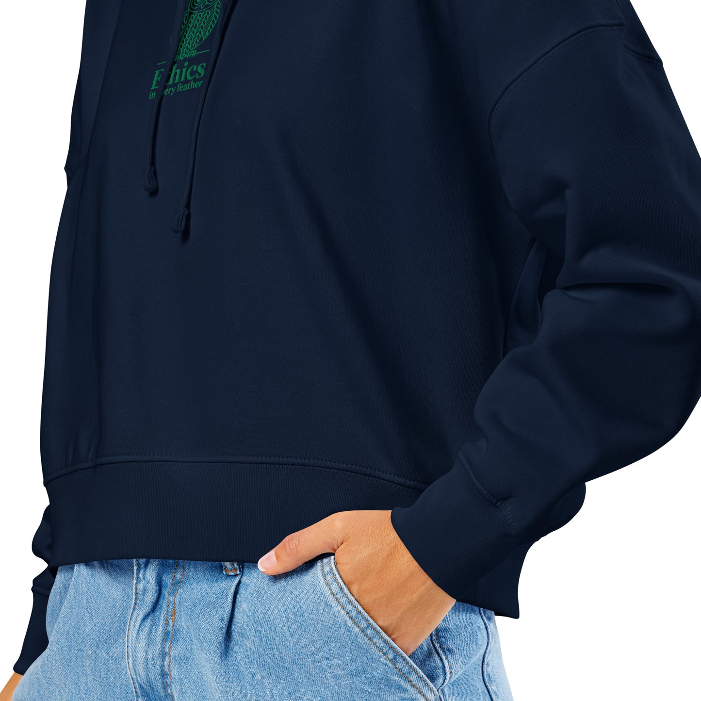 Owl Themed Women’s Organic Mid-Weight Hoodie – "Ethics in Every Feather" | Sustainable Fashion Dudeily