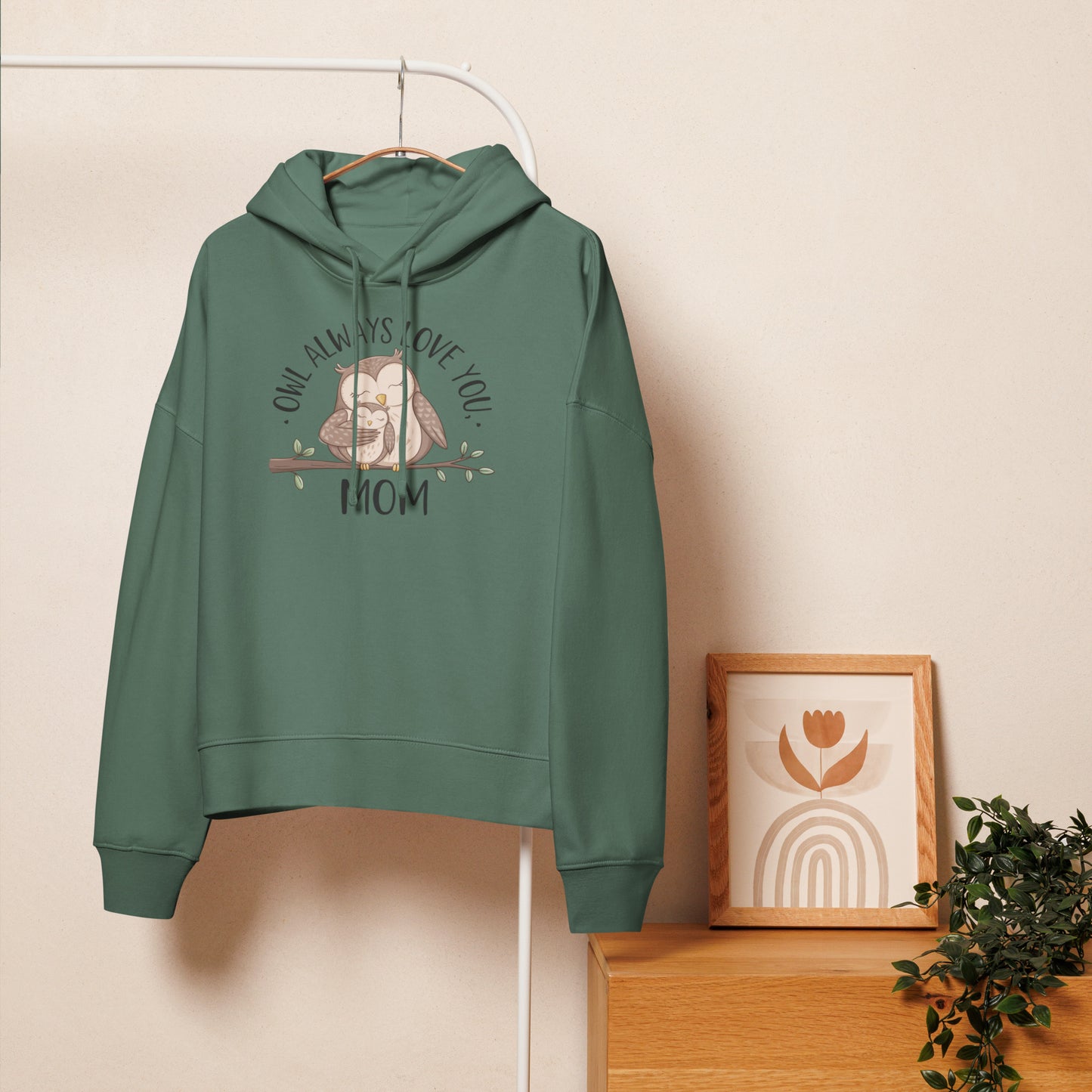 Women’s Organic Mid-Weight Hoodie – Owl Themed Sustainable & Cozy Eco-Friendly Pullover Dudeily