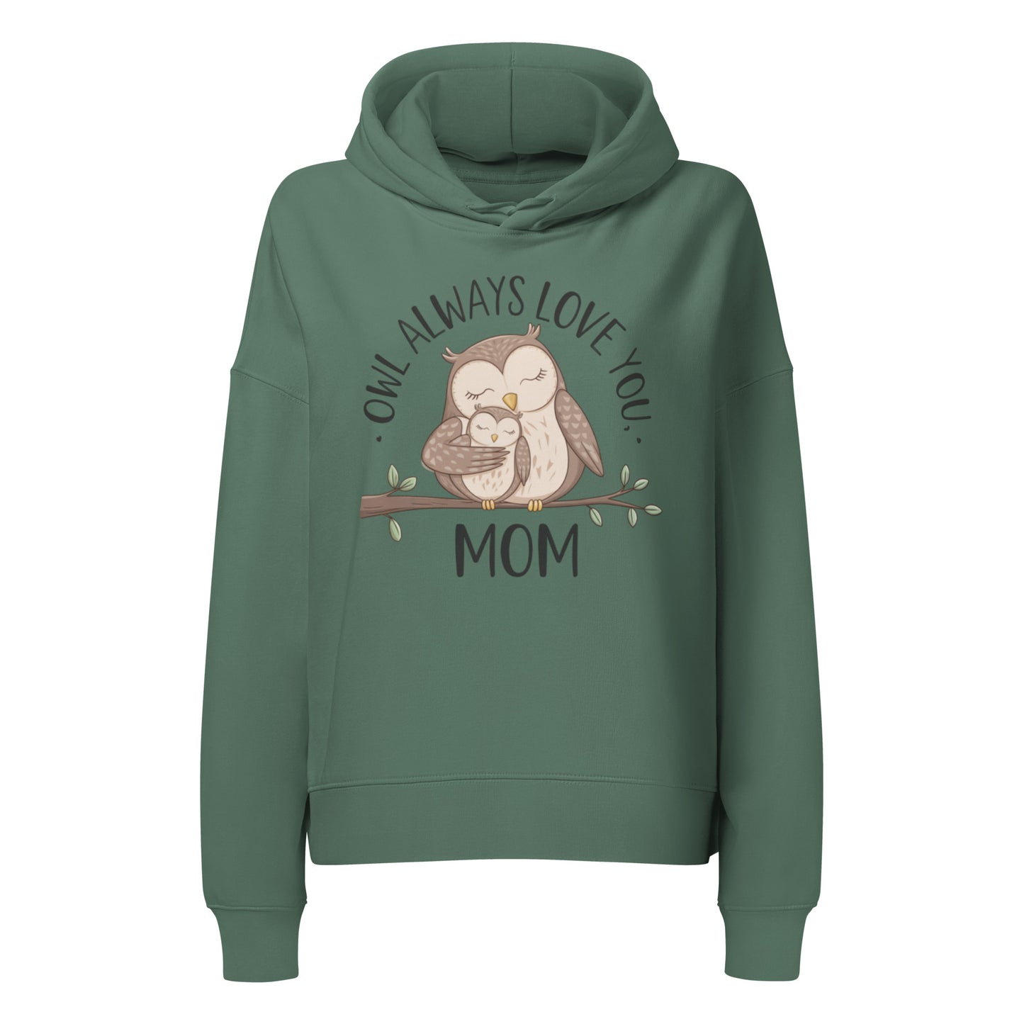 Women’s Organic Mid-Weight Hoodie – Owl Themed Sustainable & Cozy Eco-Friendly Pullover Dudeily