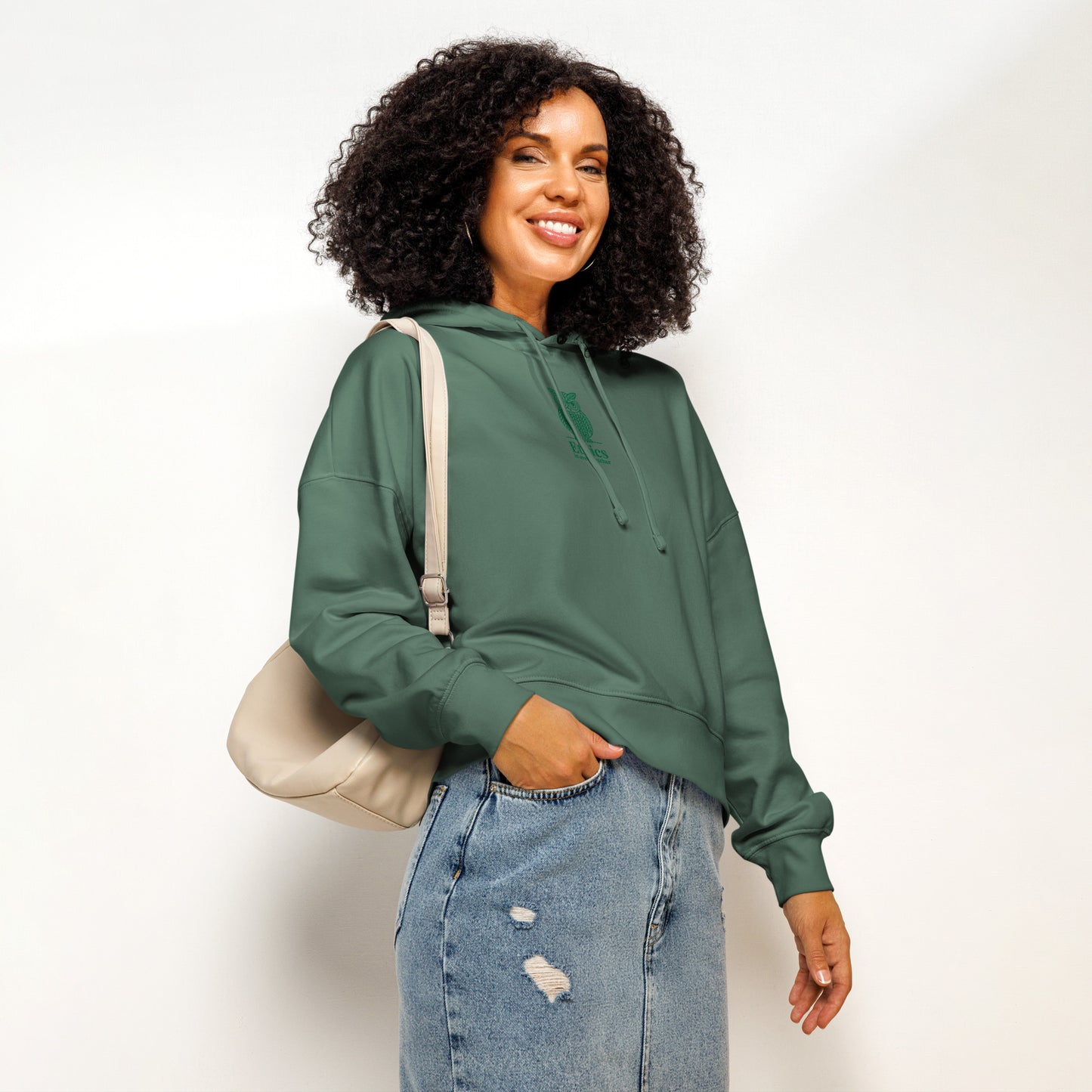 Owl Themed Women’s Organic Mid-Weight Hoodie – "Ethics in Every Feather" | Sustainable Fashion Dudeily