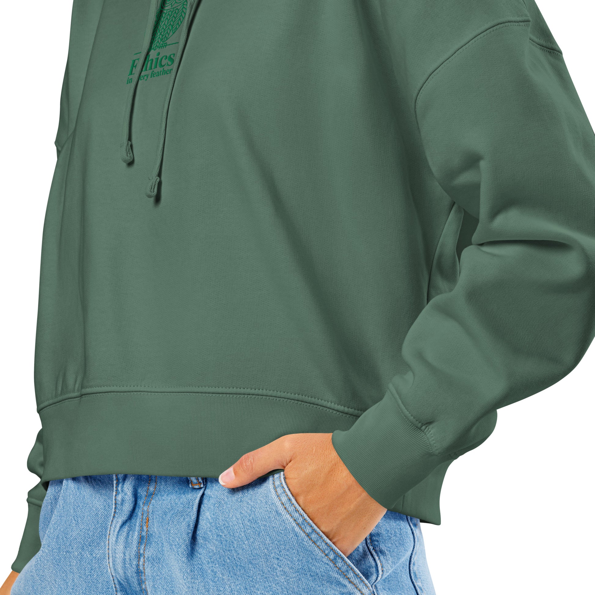 Owl Themed Women’s Organic Mid-Weight Hoodie – "Ethics in Every Feather" | Sustainable Fashion Dudeily