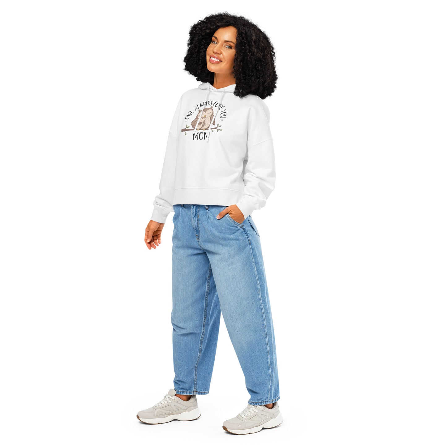 Women’s Organic Mid-Weight Hoodie – Owl Themed Sustainable & Cozy Eco-Friendly Pullover Dudeily