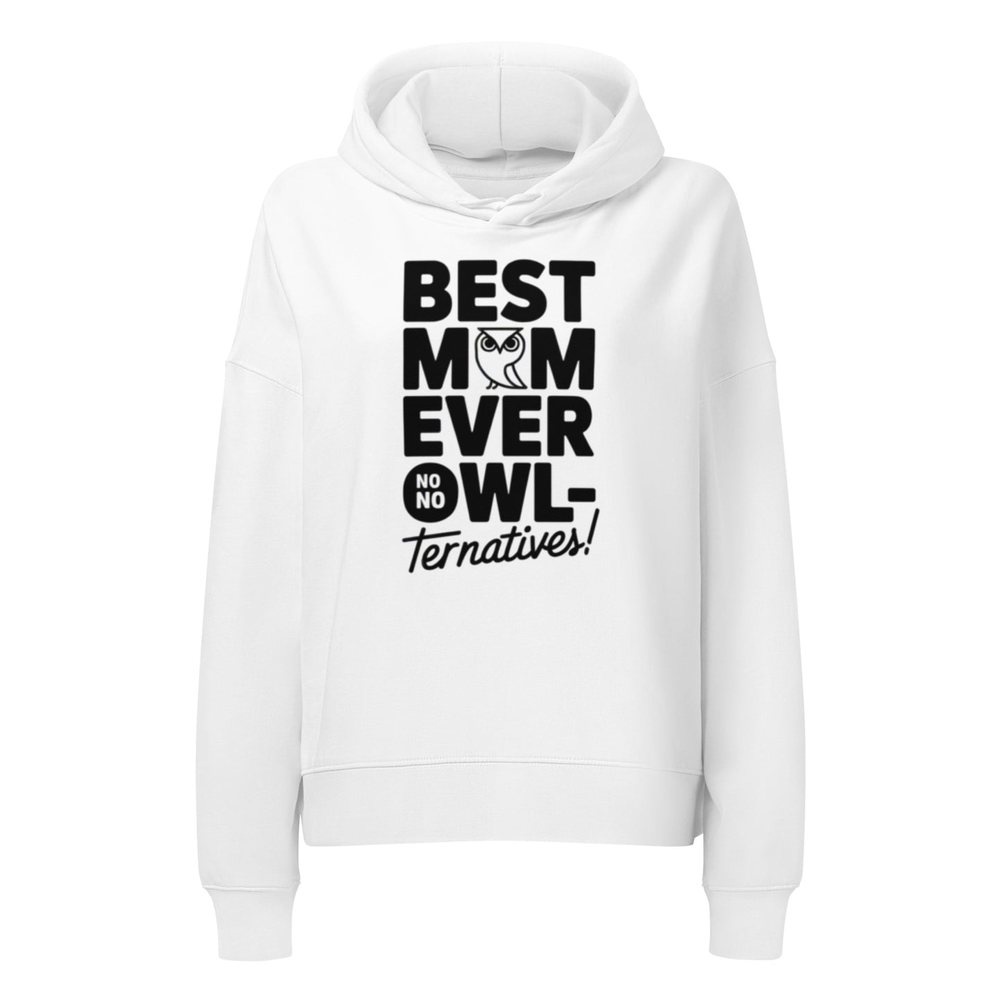 Women’s Organic Mid-Weight Hoodie – Owl-Themed Eco-Friendly & Sustainable Dudeily