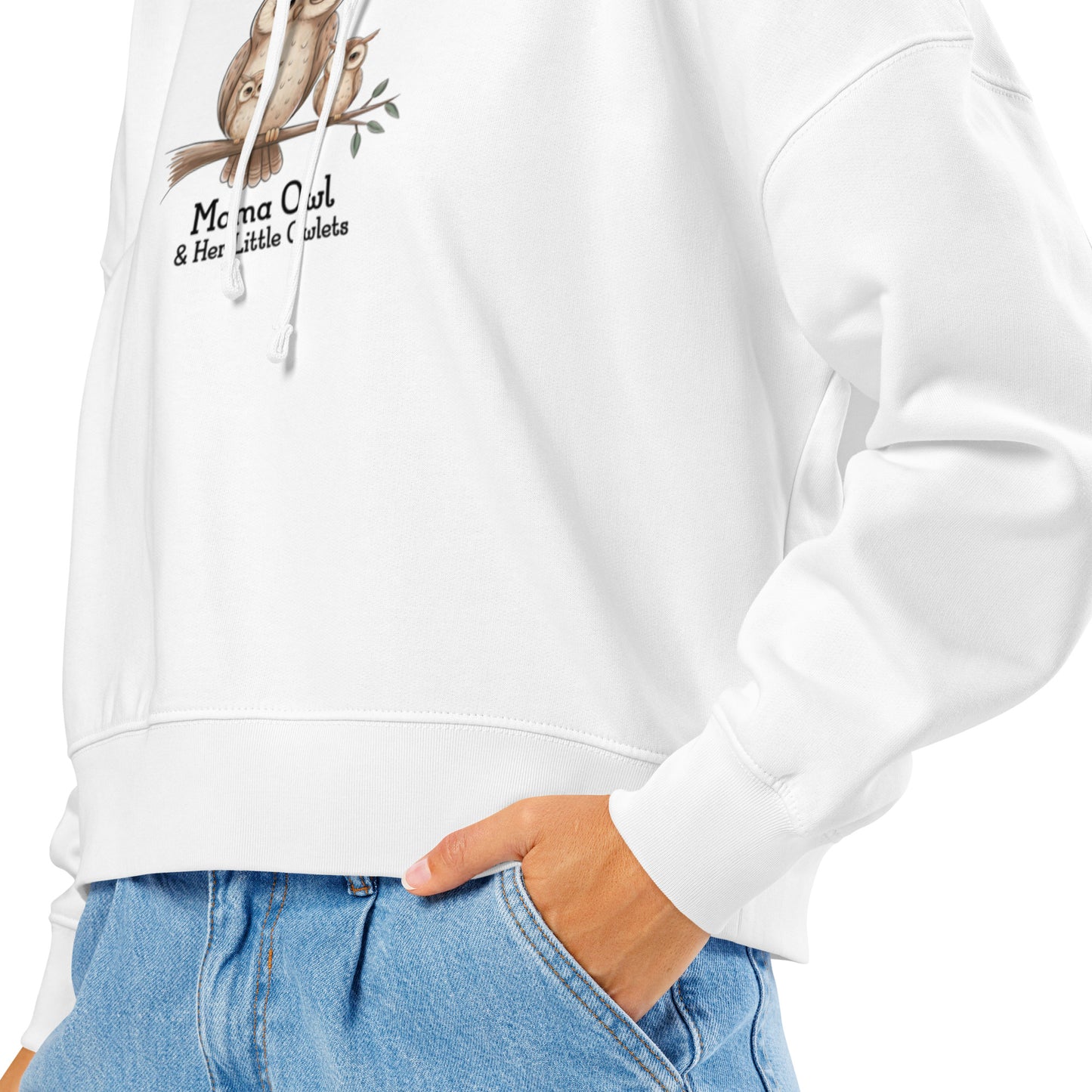 Women’s Organic Mid-Weight Hoodie – Owl-Themed Eco-Friendly & Sustainable Dudeily
