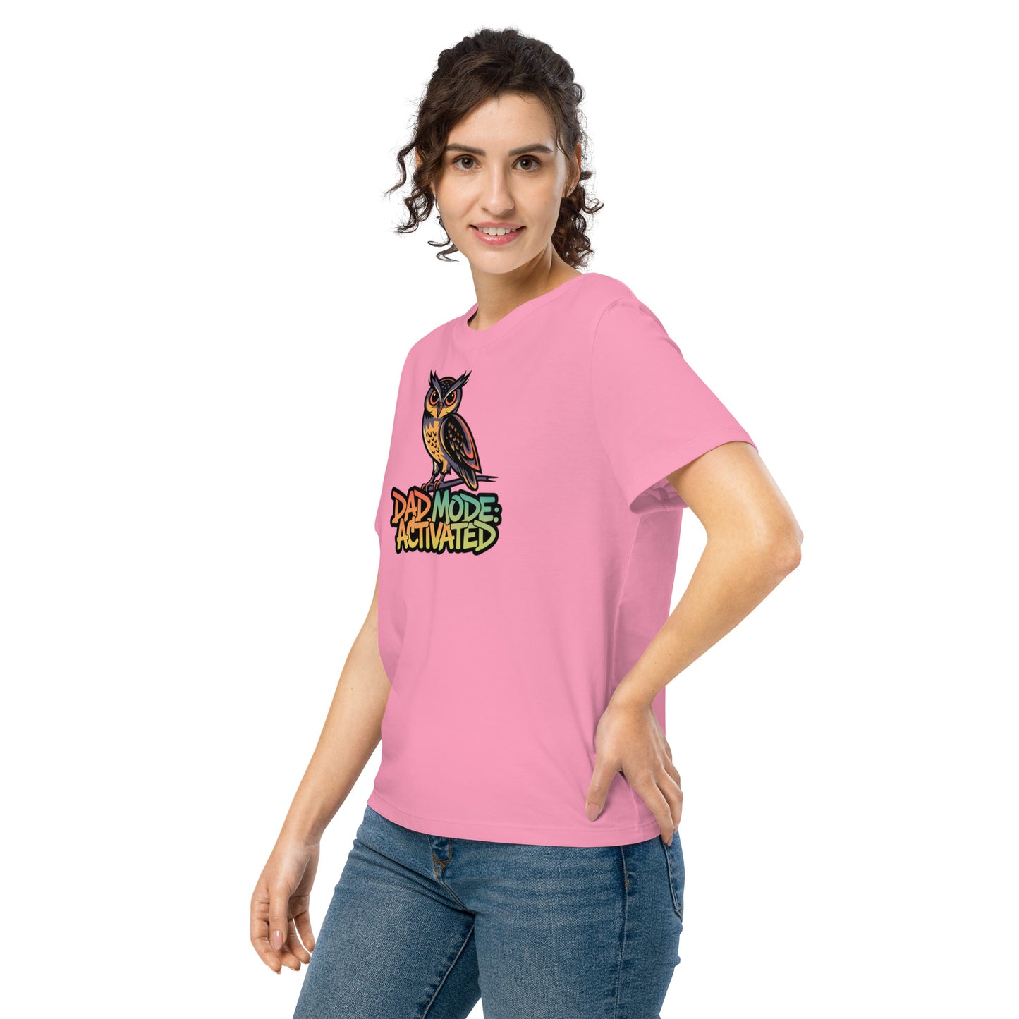 Women’s Organic Ribbed Neck T-Shirt – Owl-Themed Sustainable Fashion for Nature Lovers | Dudeily Dudeily