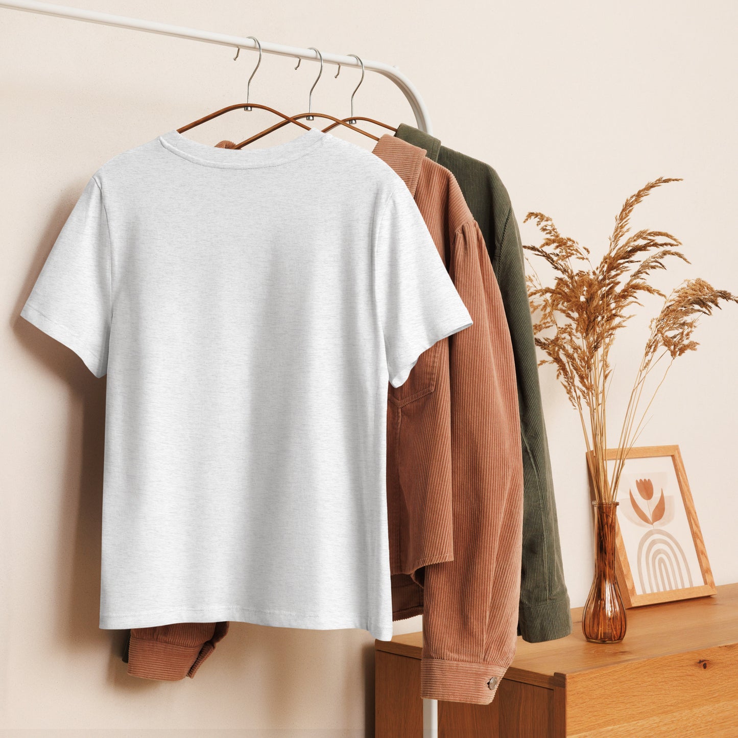 Women’s Organic Ribbed Neck T-Shirt – Owl-Themed Sustainable Fashion for Nature Lovers | Dudeily Dudeily