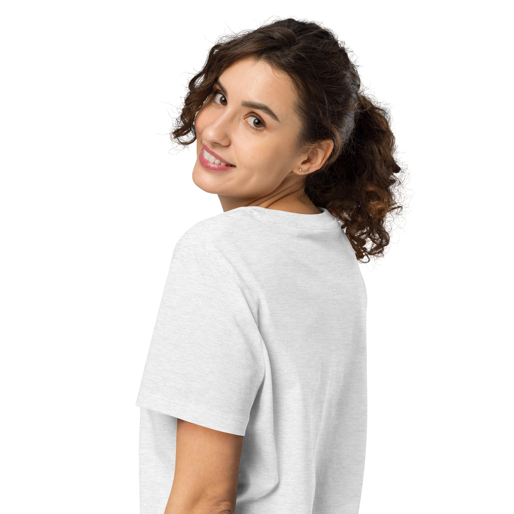 Women’s Organic Ribbed Neck T-Shirt: 'Peace in the Night' in Fall | Sustainable Owl Fashion USA Dudeily