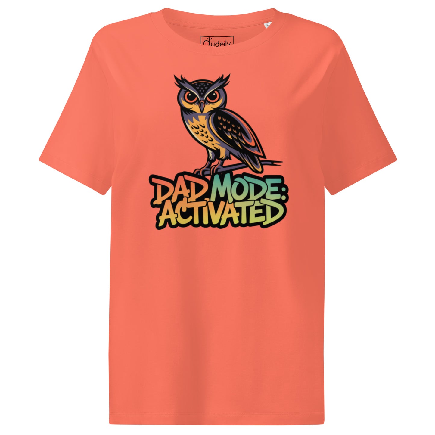 Women’s Organic Ribbed Neck T-Shirt – Owl-Themed Sustainable Fashion for Nature Lovers | Dudeily Dudeily