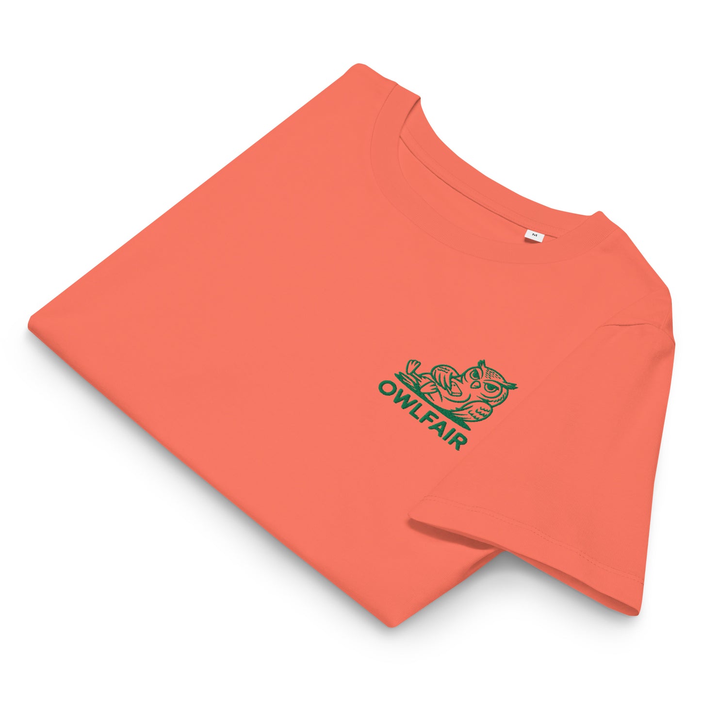 Owl-Themed Women's Organic Ribbed Neck T-Shirt | Sustainable & Eco-Friendly Fashion for Father's Day Dudeily