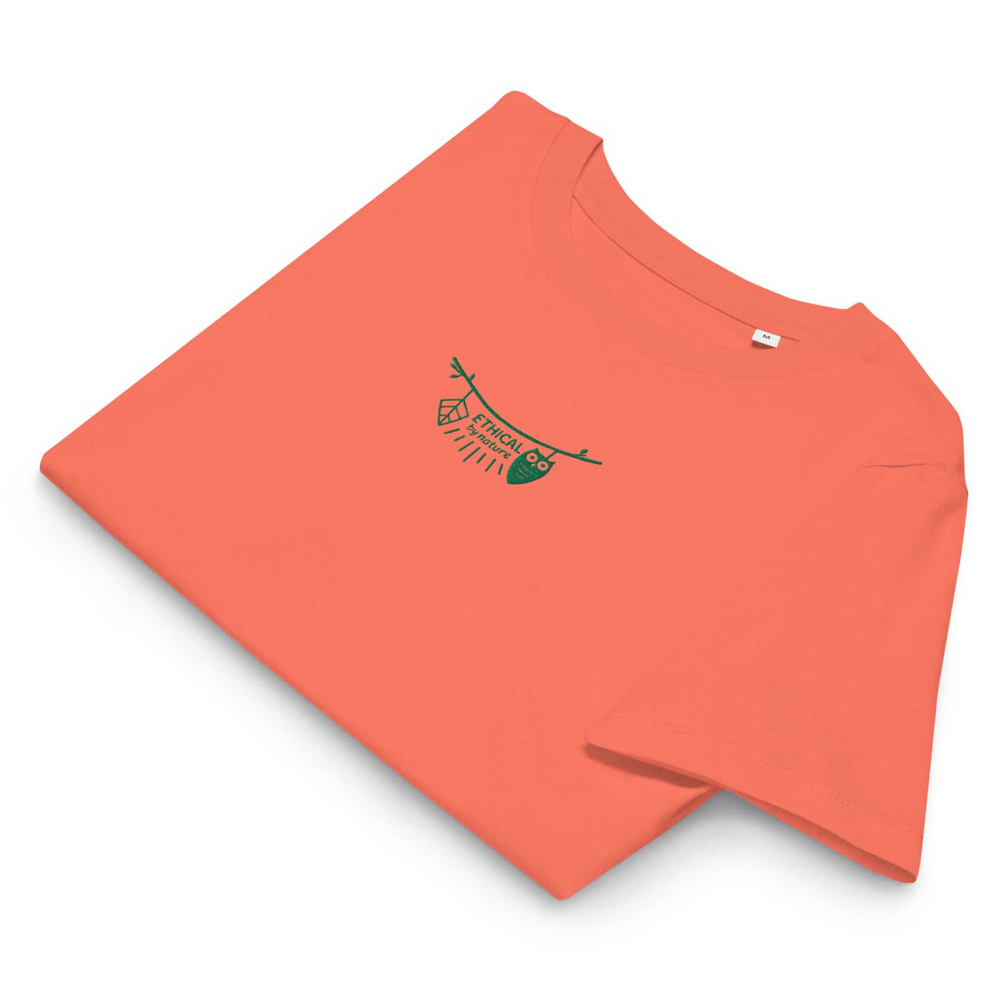 Women’s Organic Ribbed Neck T-Shirt: Ethical by Nature | Owl Embroidered Sustainable Fashion USA Dudeily