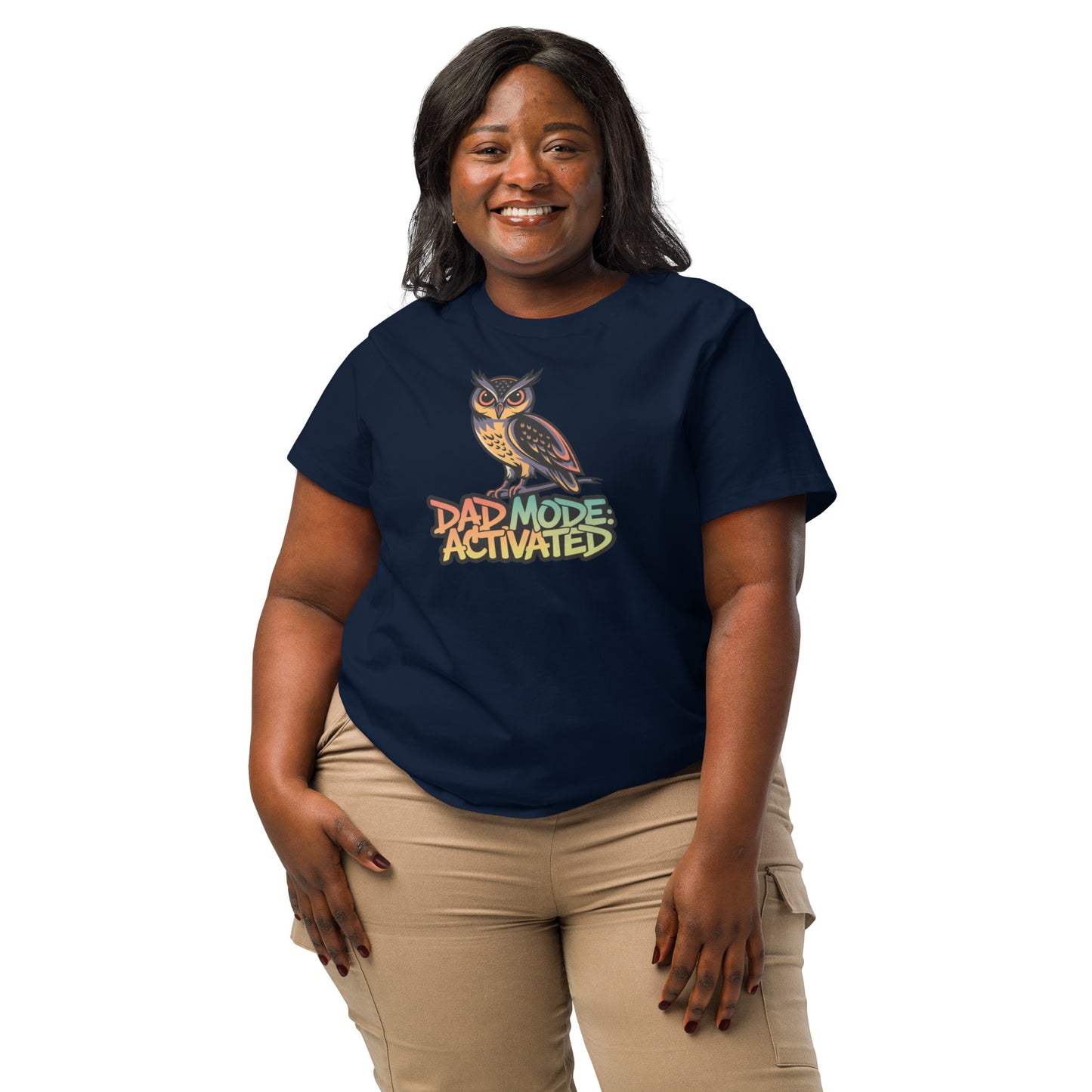 Women’s Organic Ribbed Neck T-Shirt – Owl-Themed Sustainable Fashion for Nature Lovers | Dudeily Dudeily