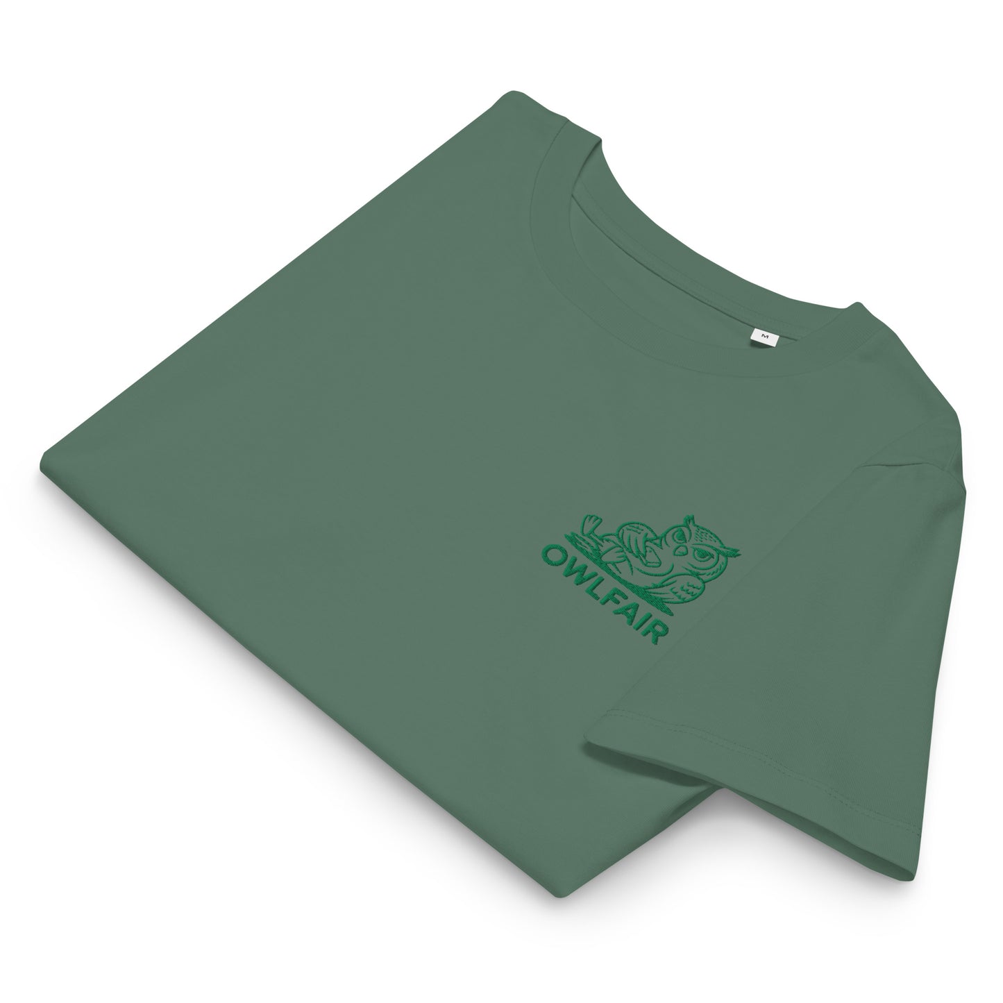Owl-Themed Women's Organic Ribbed Neck T-Shirt | Sustainable & Eco-Friendly Fashion for Father's Day Dudeily