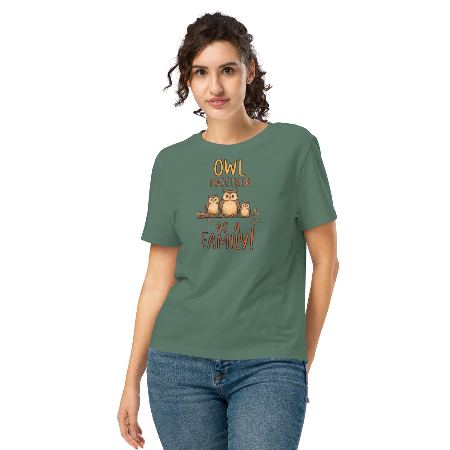 Women’s Ribbed Neck T-Shirt – OwlChic Sustainable Fashion for Effortless Family Day Style Green Bay Dudeily