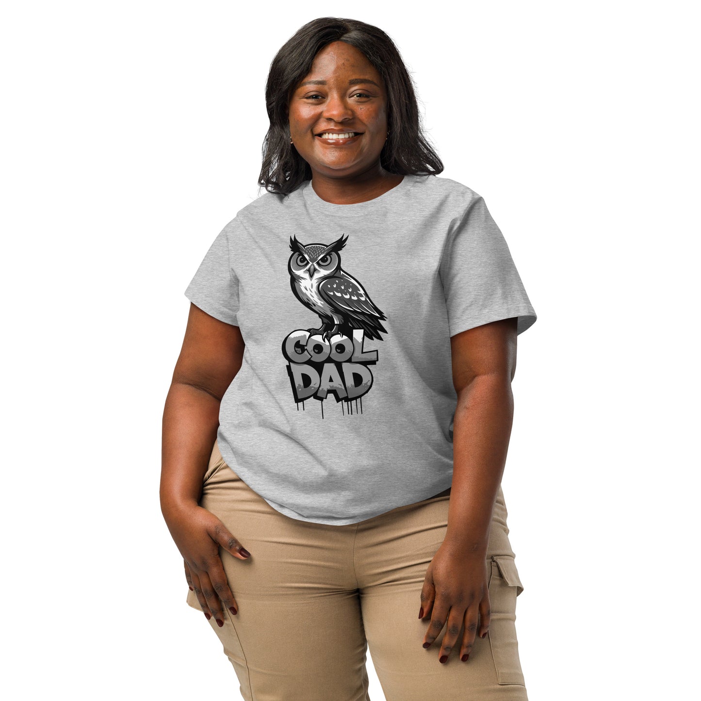 Women’s Organic Ribbed Neck T-Shirt – Sustainable Father’s Day Gift for Owl & Nature Lovers | Dudeily Dudeily