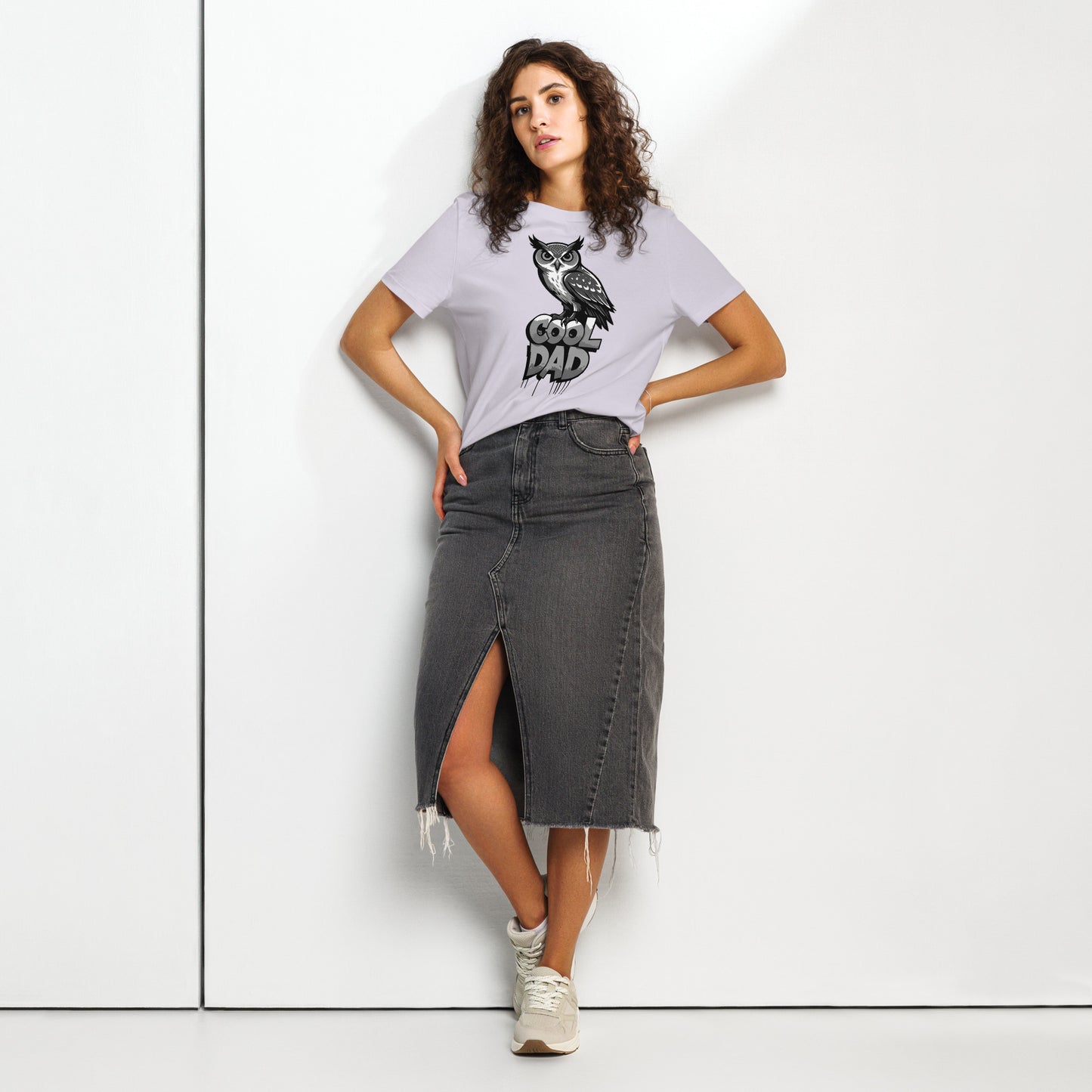 Women’s Organic Ribbed Neck T-Shirt – Sustainable Father’s Day Gift for Owl & Nature Lovers | Dudeily Dudeily