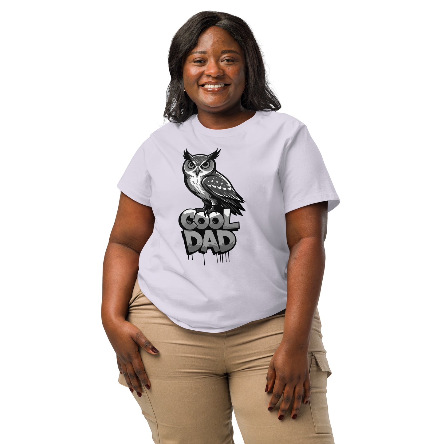 Women’s Organic Ribbed Neck T-Shirt – Sustainable Father’s Day Gift for Owl & Nature Lovers | Dudeily Dudeily