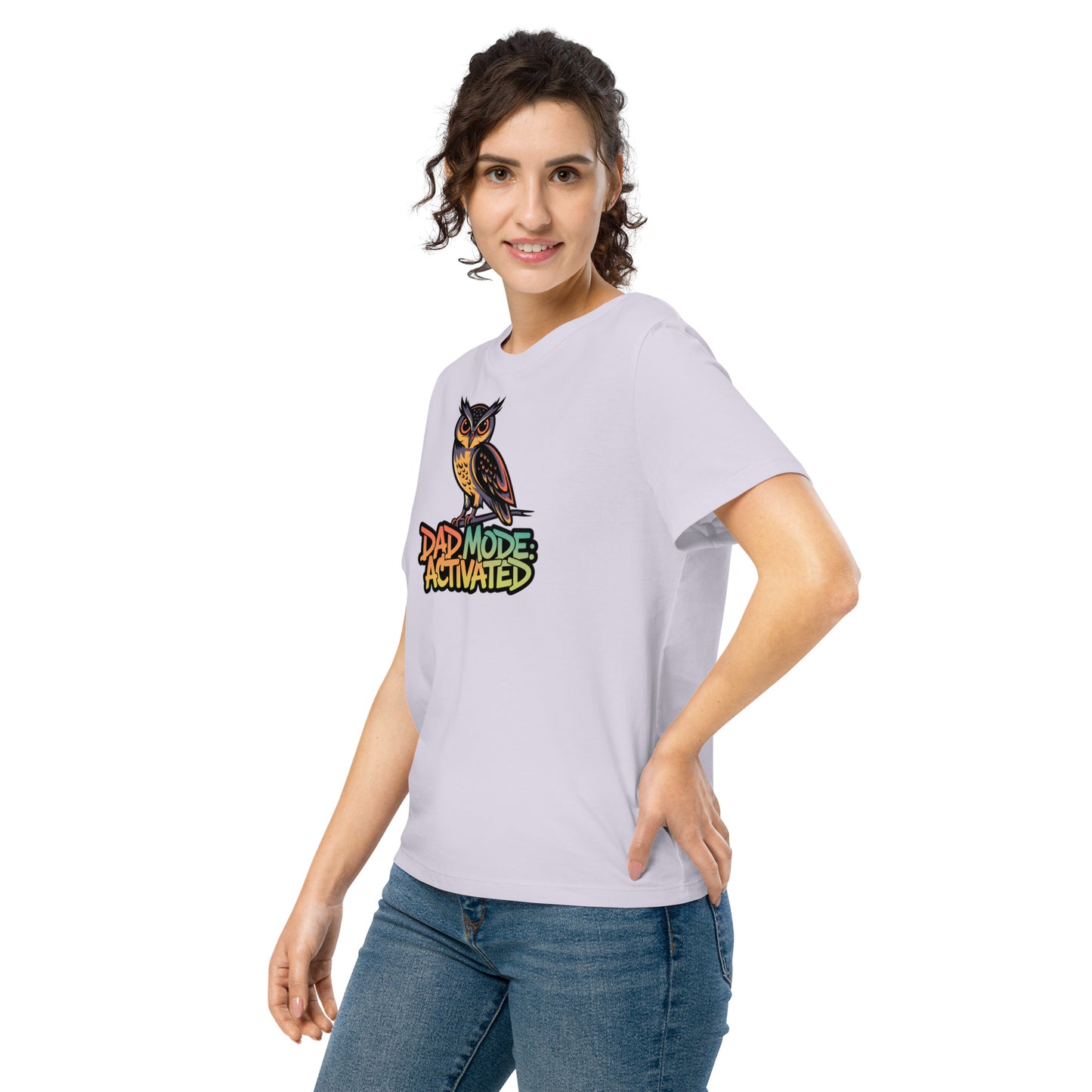 Women’s Organic Ribbed Neck T-Shirt – Owl-Themed Sustainable Fashion for Nature Lovers | Dudeily Dudeily