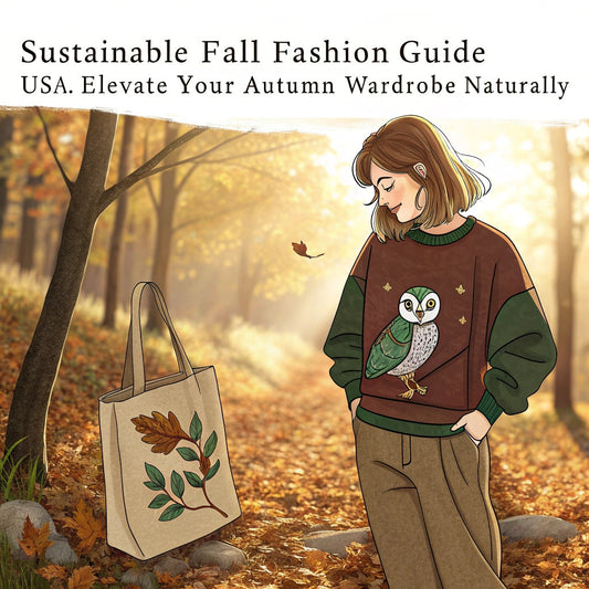 Discover how to elevate your autumn wardrobe with sustainable fall fashion in the USA—earthy tones, organic fabrics, and owl style.