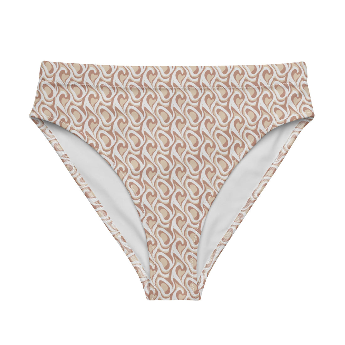 Recycled High-Waisted Bikini Bottom – Sustainable Owl Swimwear for Flattering Beach Style