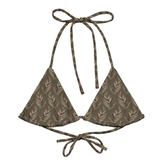 All-over Print Recycled String Bikini Top - Eco-Friendly Swimwear