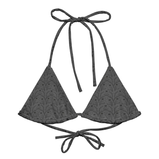 All-over Print Recycled String Bikini Top - Eco-Friendly Swimwear