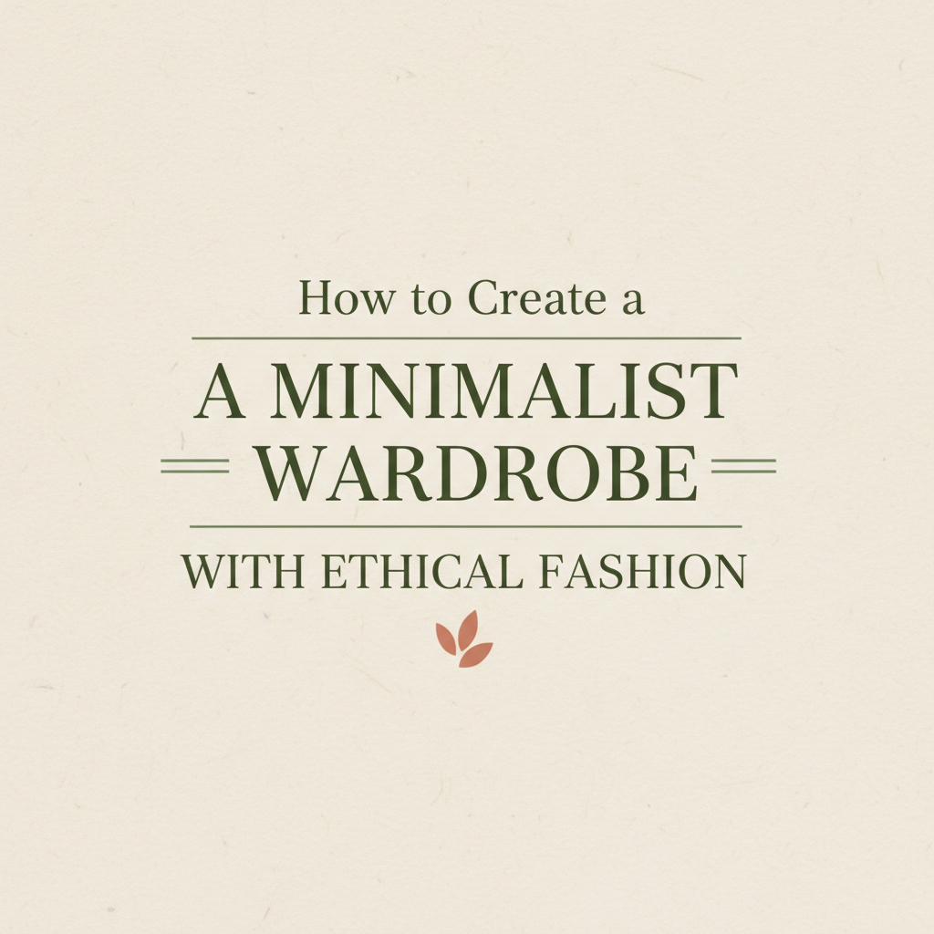 How to Create a Minimalist Wardrobe with Ethical Fashion