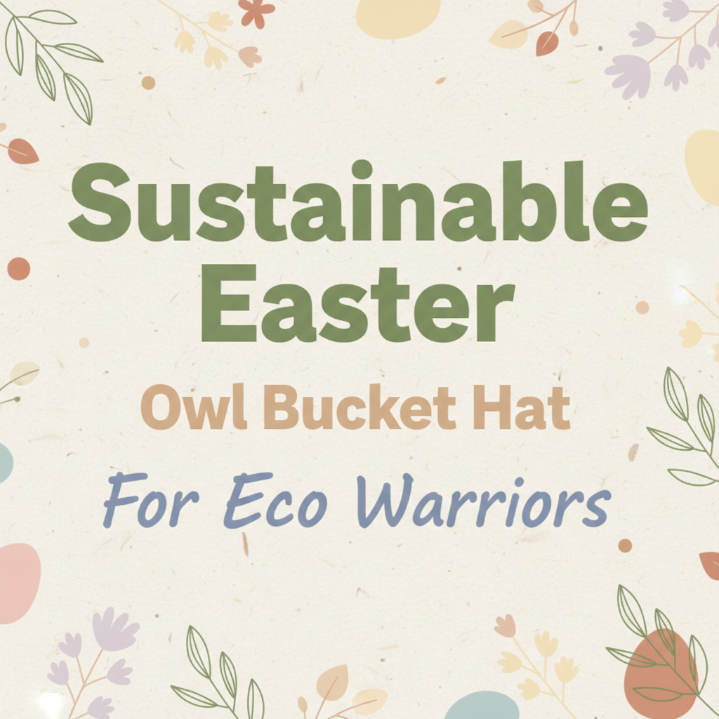 Sustainable Easter Owl Bucket Hat for Eco Warriors