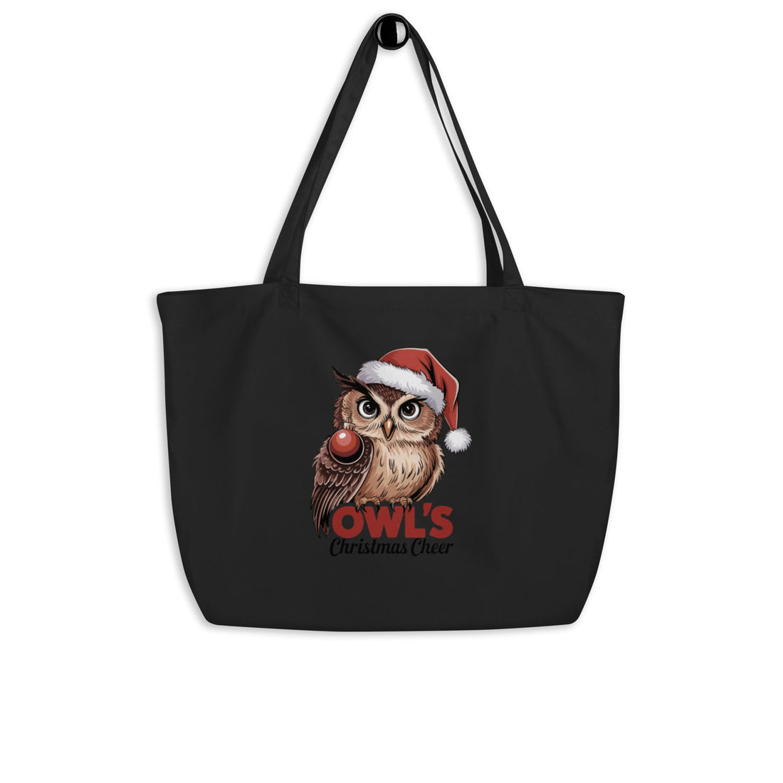 Large Organic Tote Bag - Spacious Owl Eco-Friendly Fashion for Everyday Use